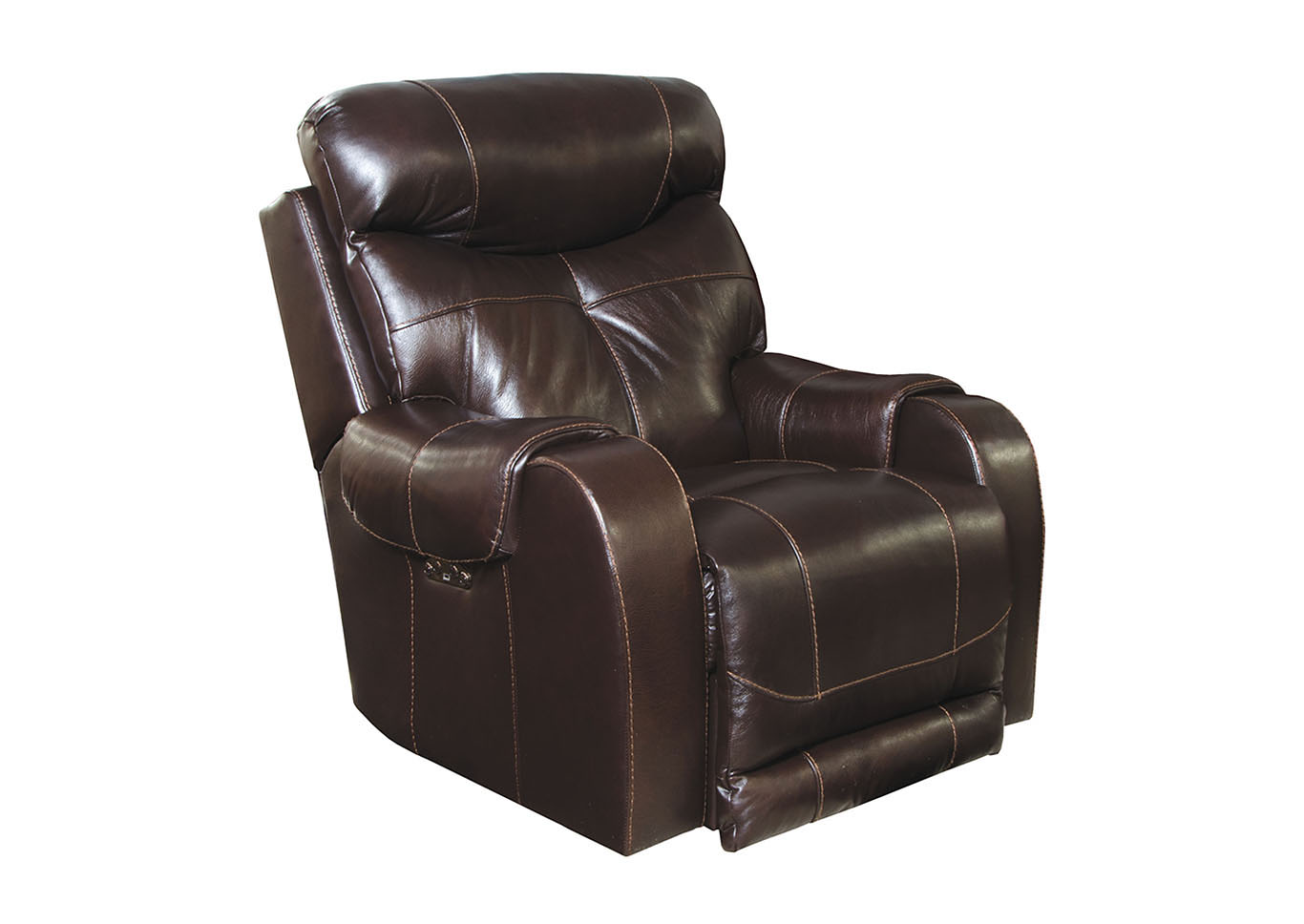 Venice Chocolate Lay Flat Power Recliner w/Power Headrest,Lumbar,Jackson Catnapper