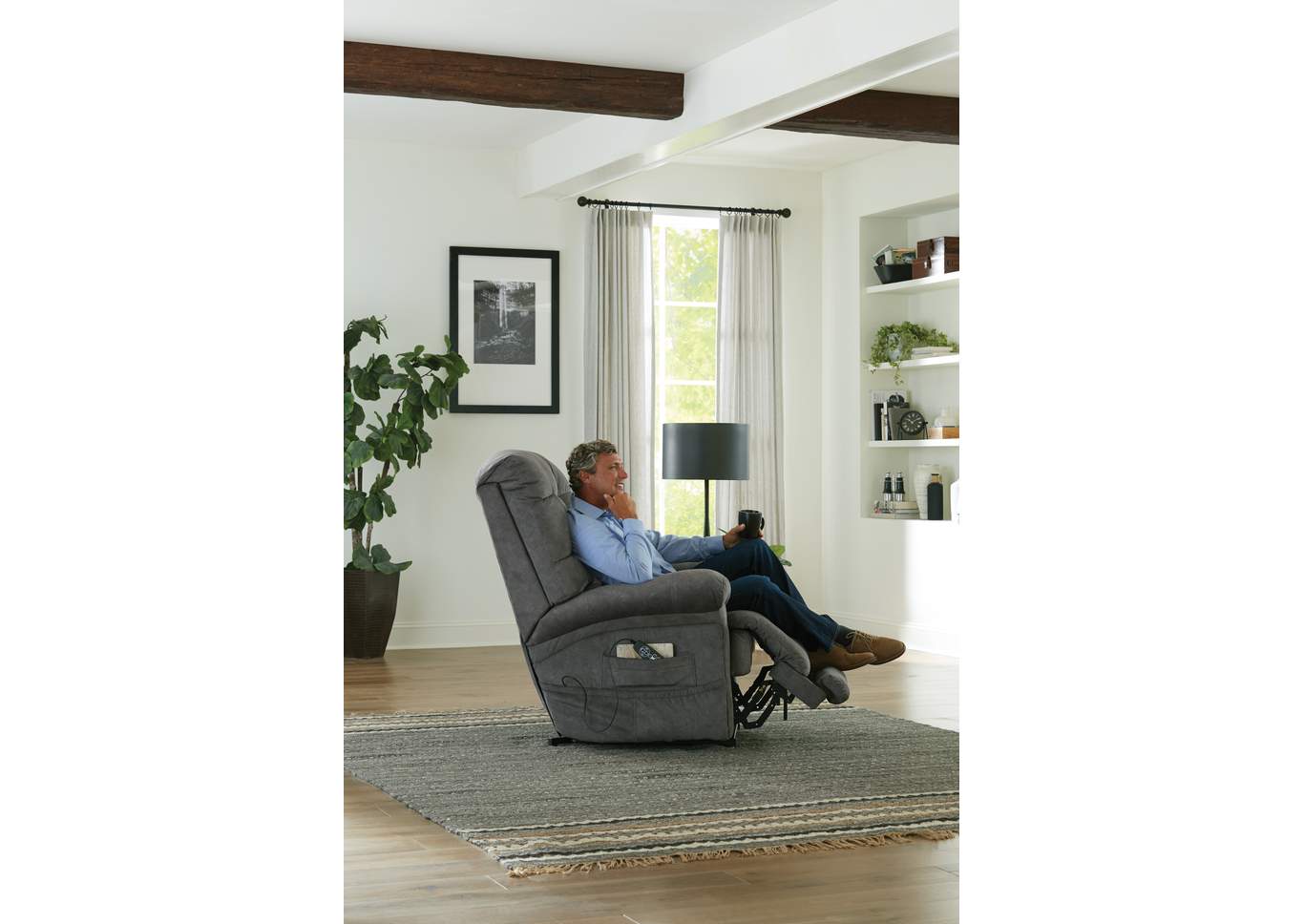 Longevity Power Lift Recliner with Dual Motor, Zero Gravity Trendelenburg, Xtra Comfort Extended Ottoman,Jackson Catnapper