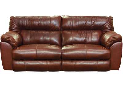 Image for Milan Walnut Lay Flat Reclining Sofa