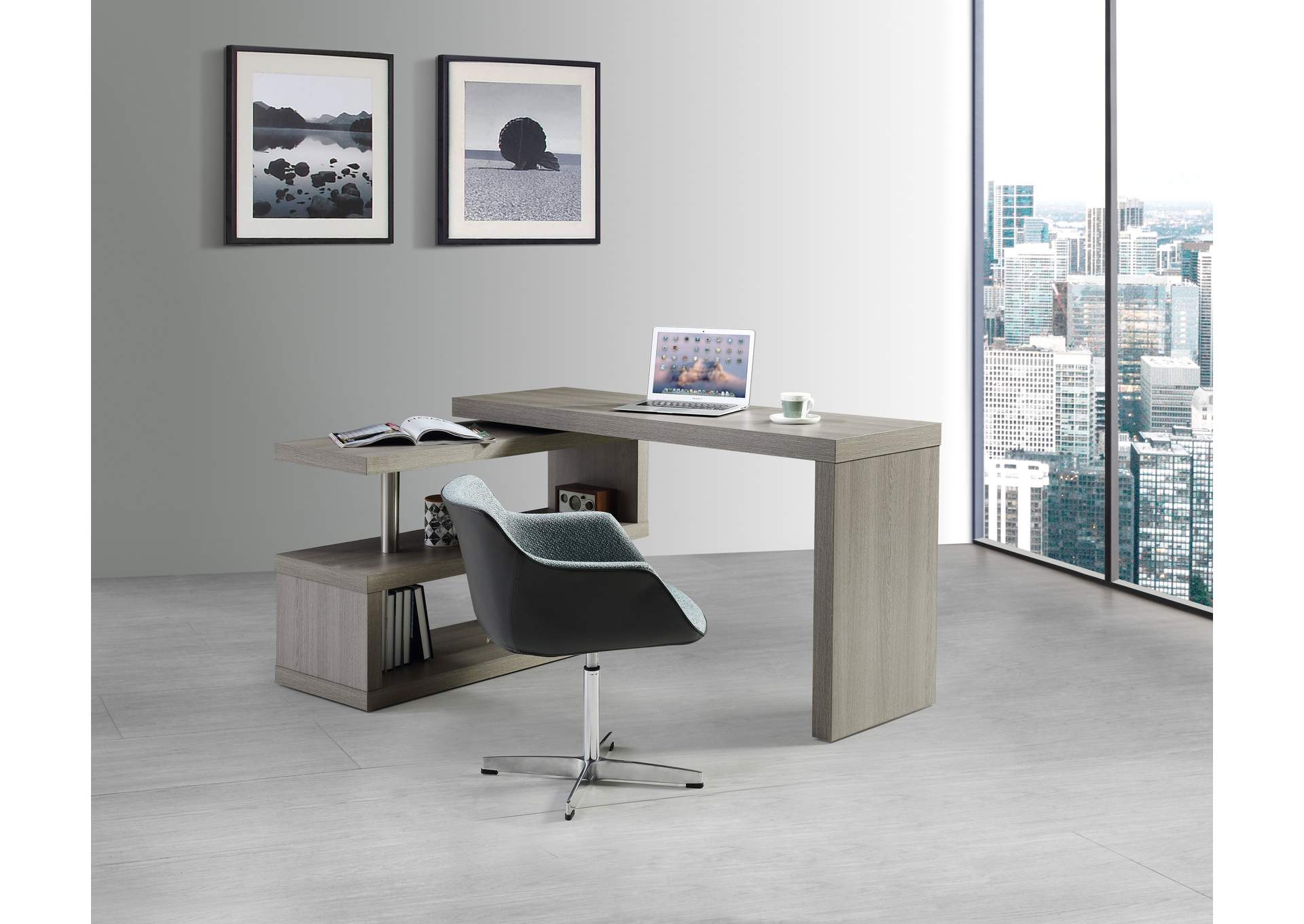 Lp A33 Office Desk In Grey,J&M Furniture