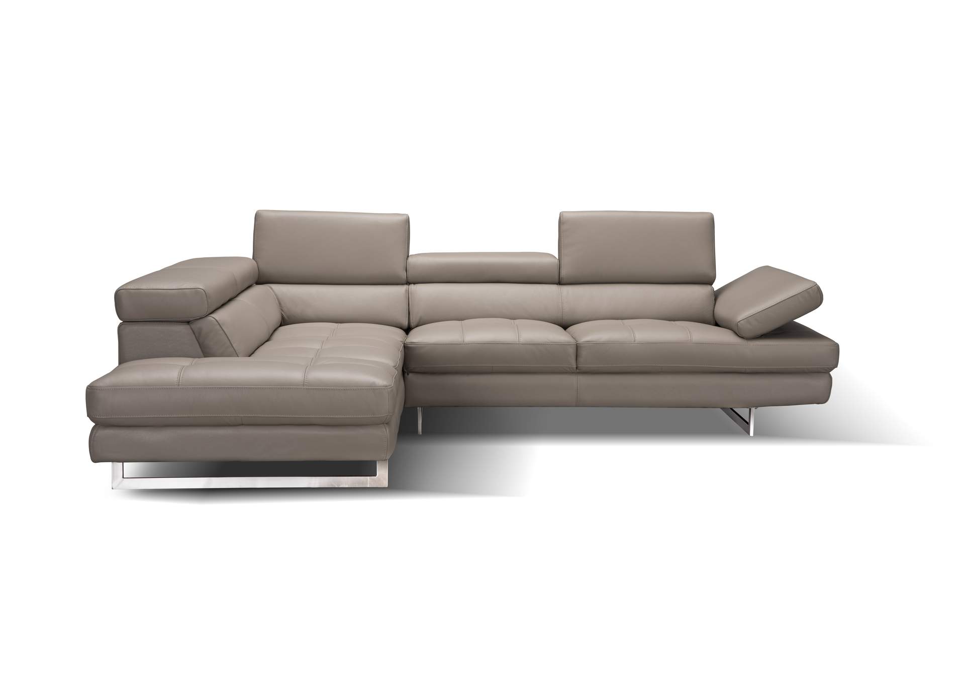 A761 Italian Leather Sectional Peanut In Left Hand Facing,J&M Furniture
