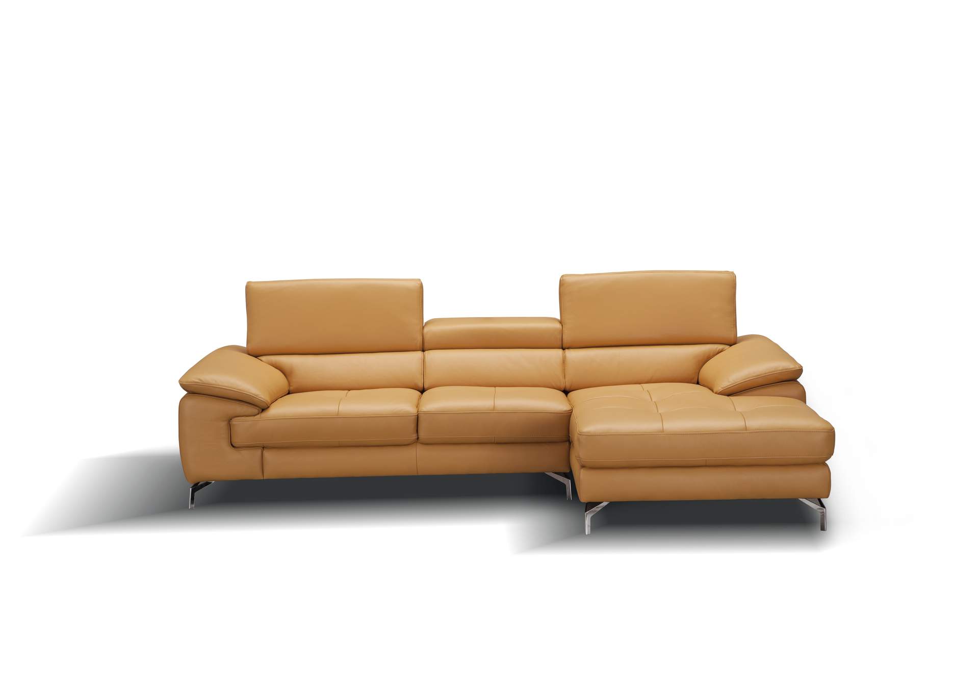 A973B Italian Leather Mini Sectional Right Facing Chaise In Freesia,J&M Furniture