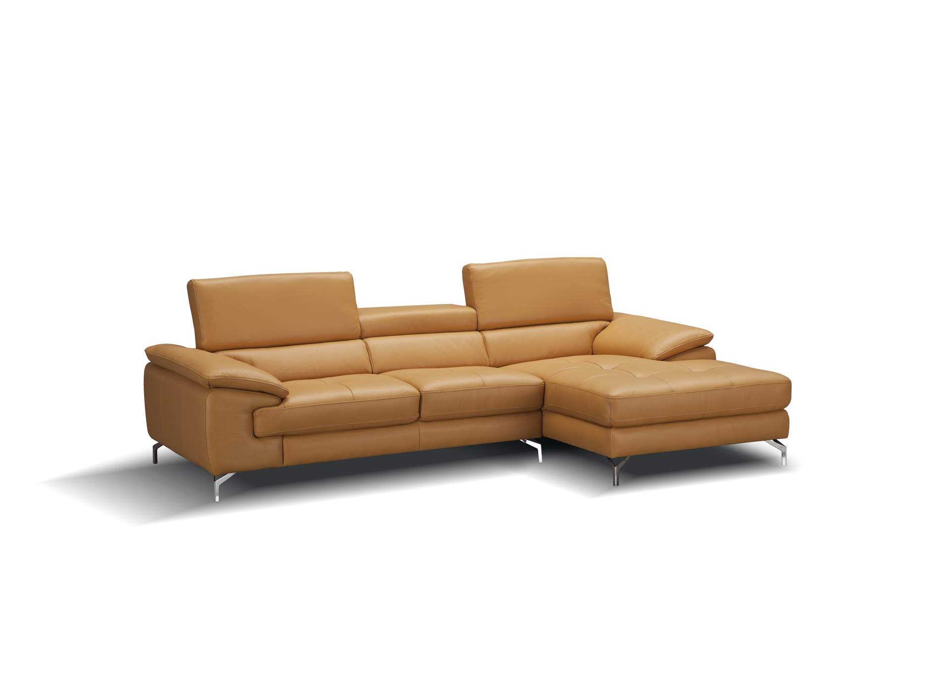 A973B Italian Leather Mini Sectional Right Facing Chaise In Freesia,J&M Furniture