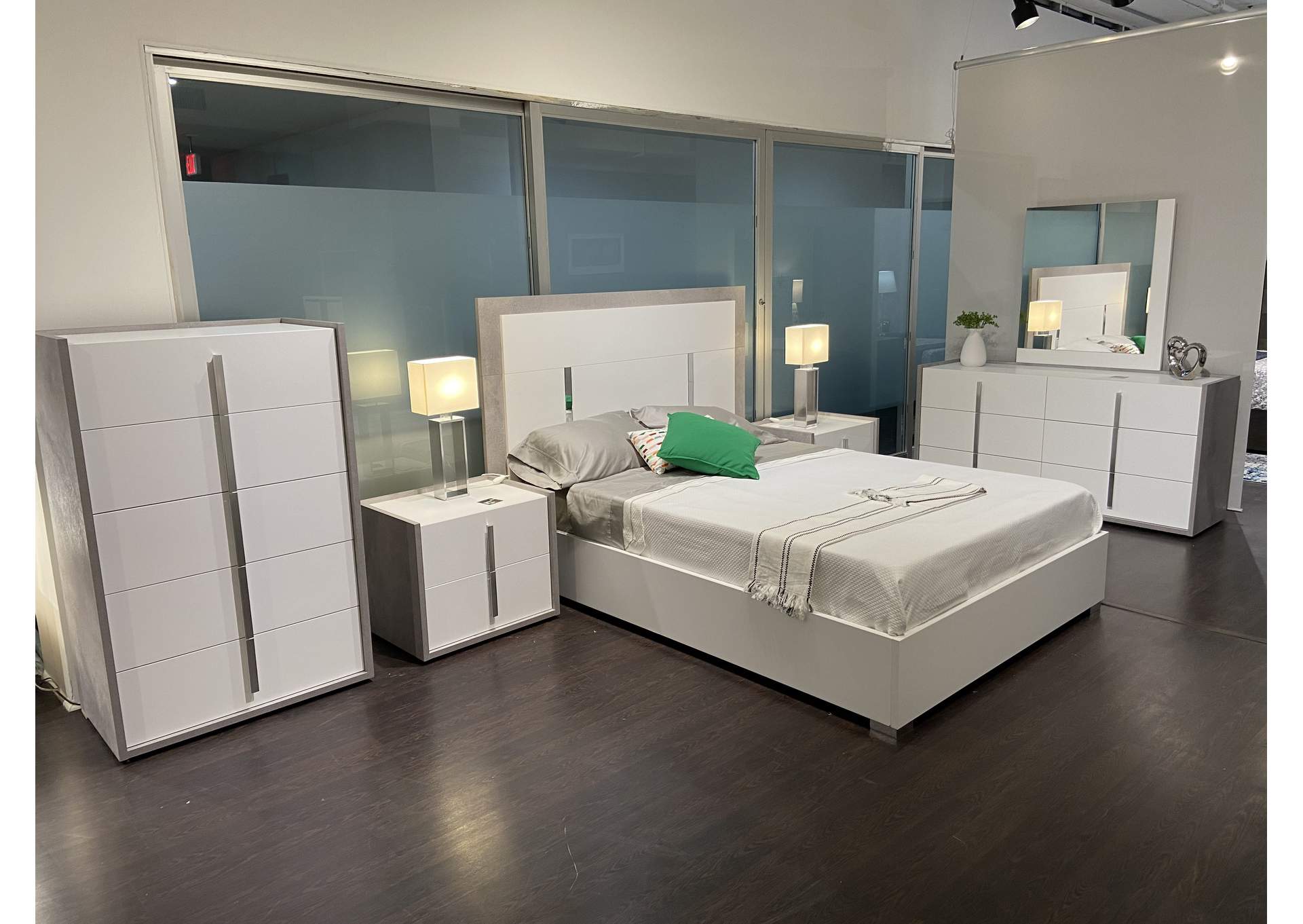 Ada Premium Chest In Cemento - Bianco Opac,J&M Furniture