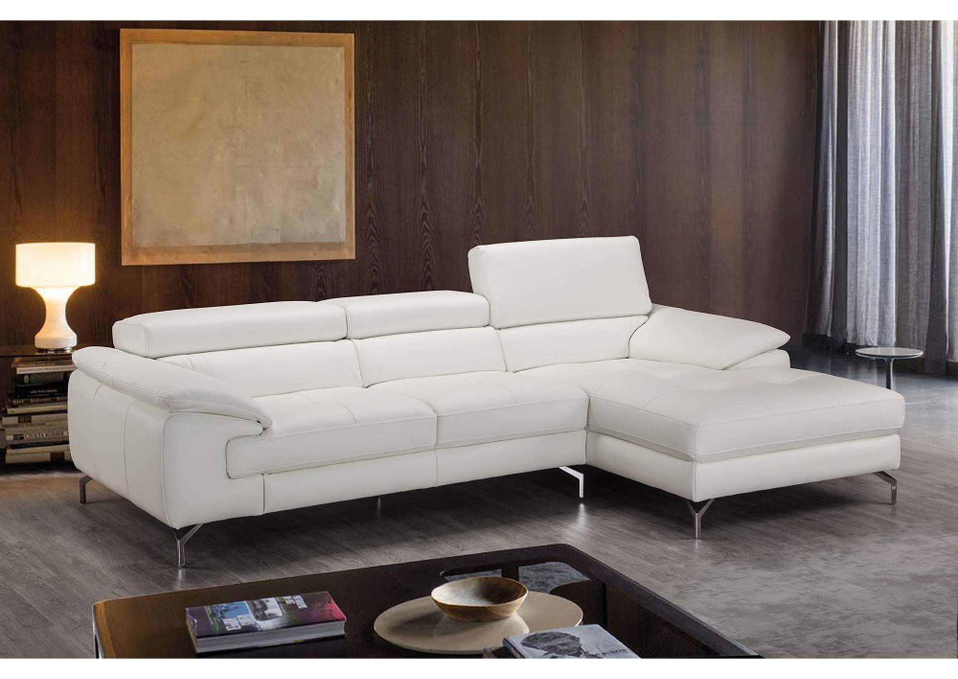 Alice Premium Leather Sectional In Right Facing Chaise,J&M Furniture