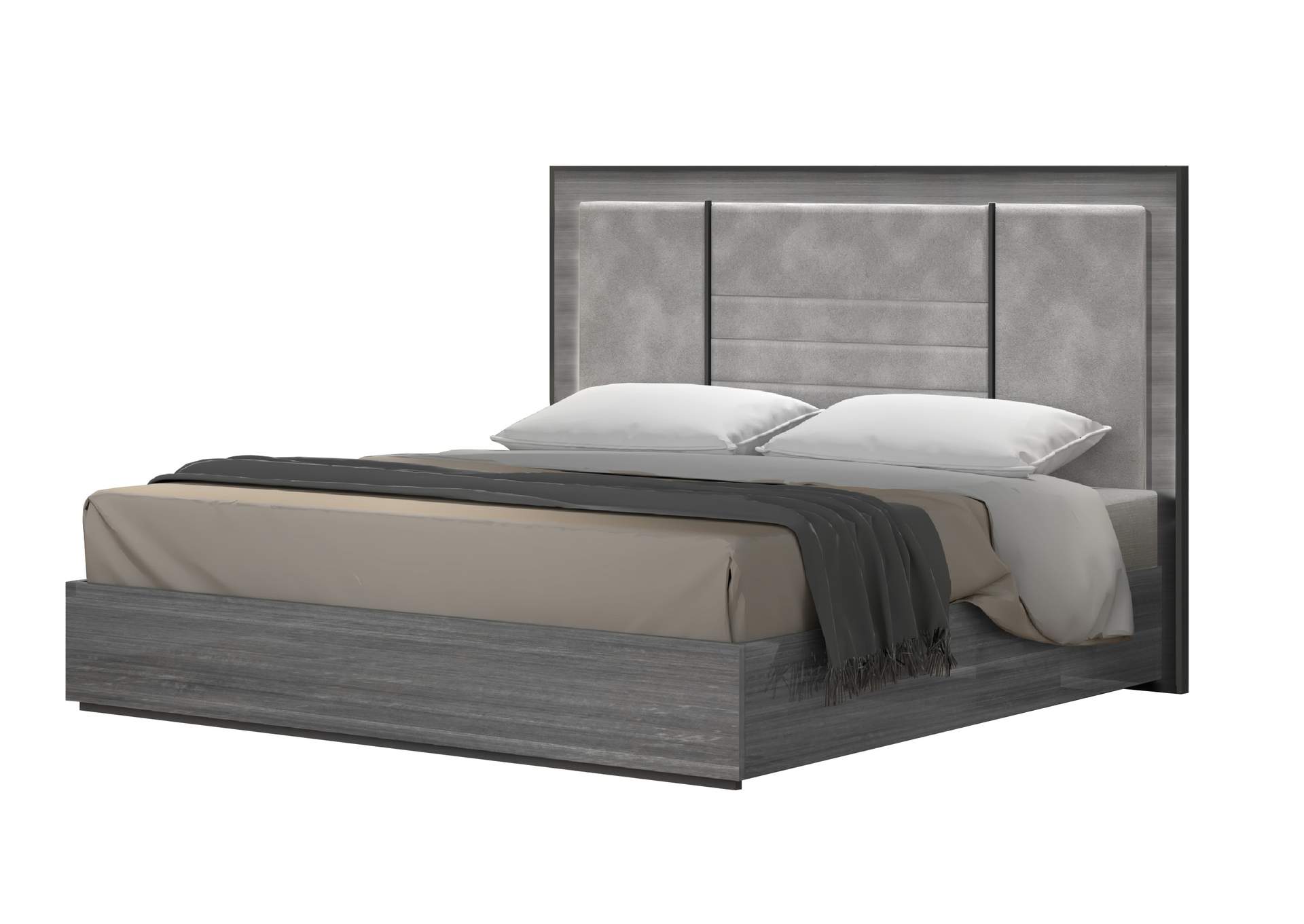 Blade Premium Queen Bed In Light Moon Grey,J&M Furniture