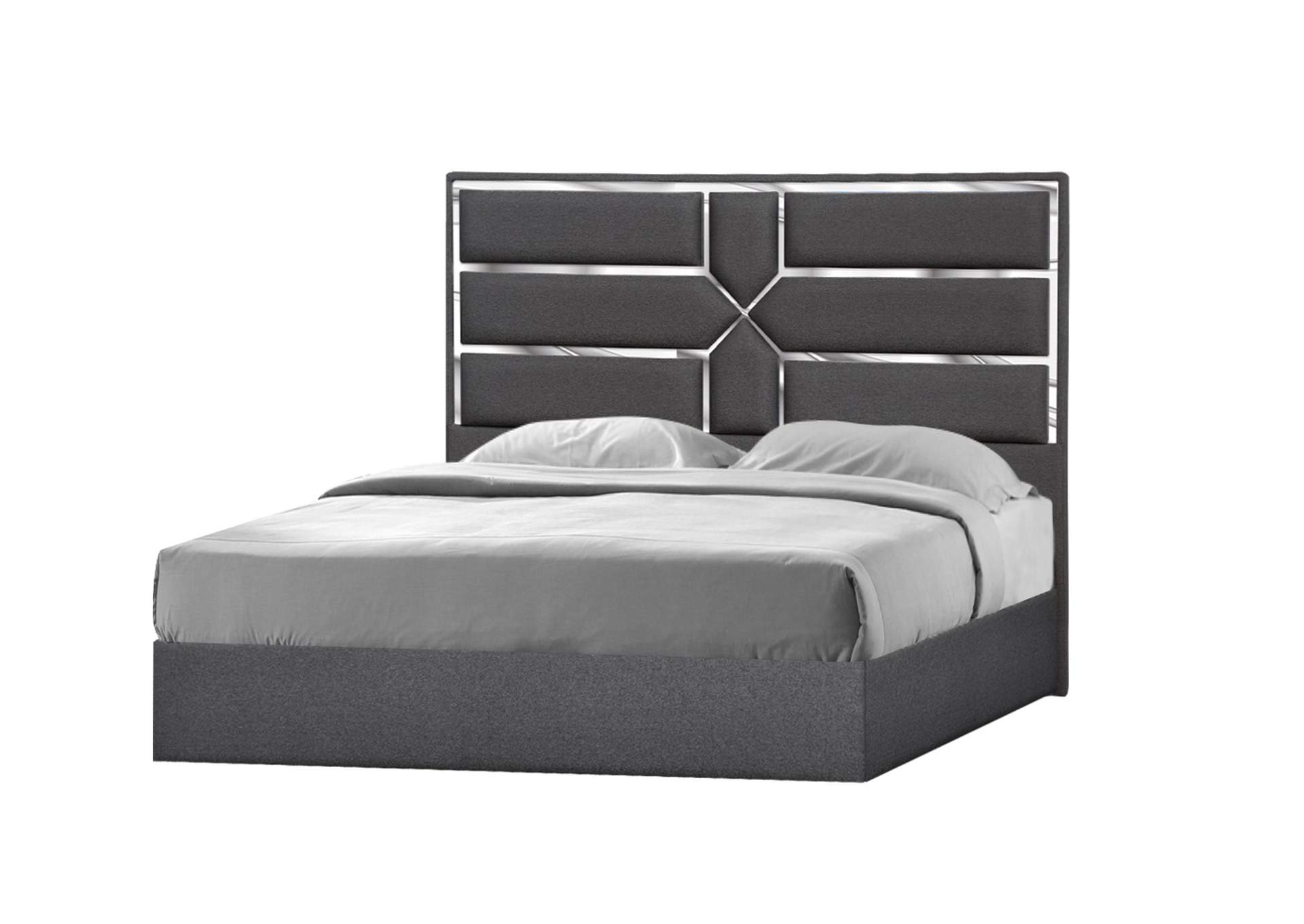 Da Vinci Queen Bed In Charcoal,J&M Furniture