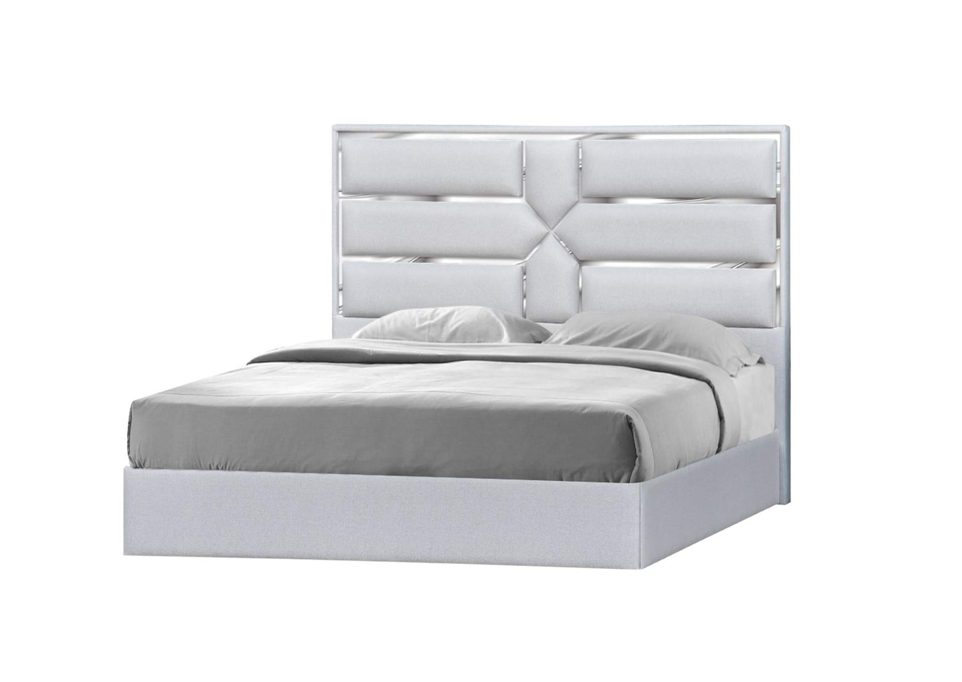 Da Vinci King Bed In Silver Grey,J&M Furniture