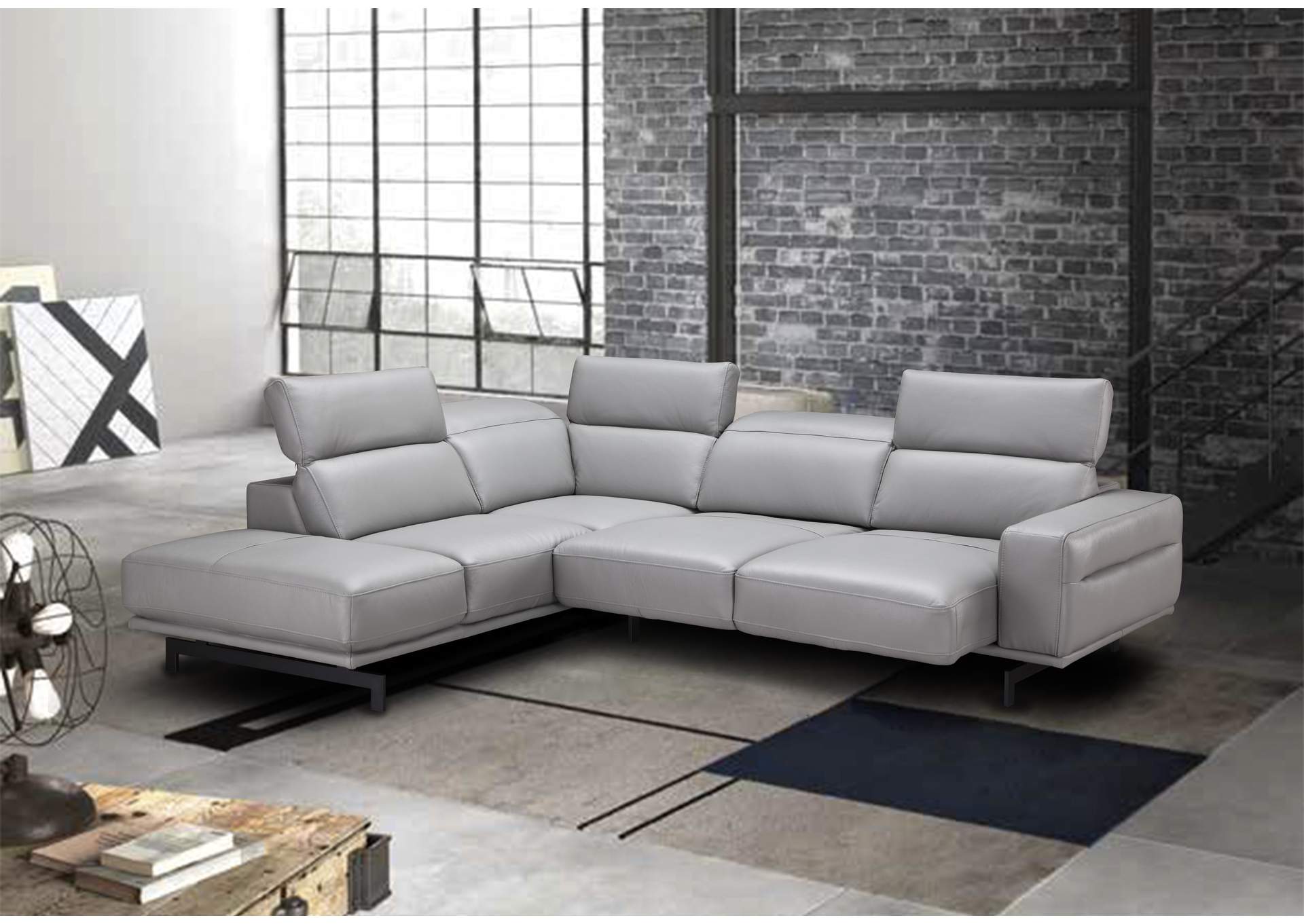 Davenport Light Grey Sectional In Left Facing,J&M Furniture