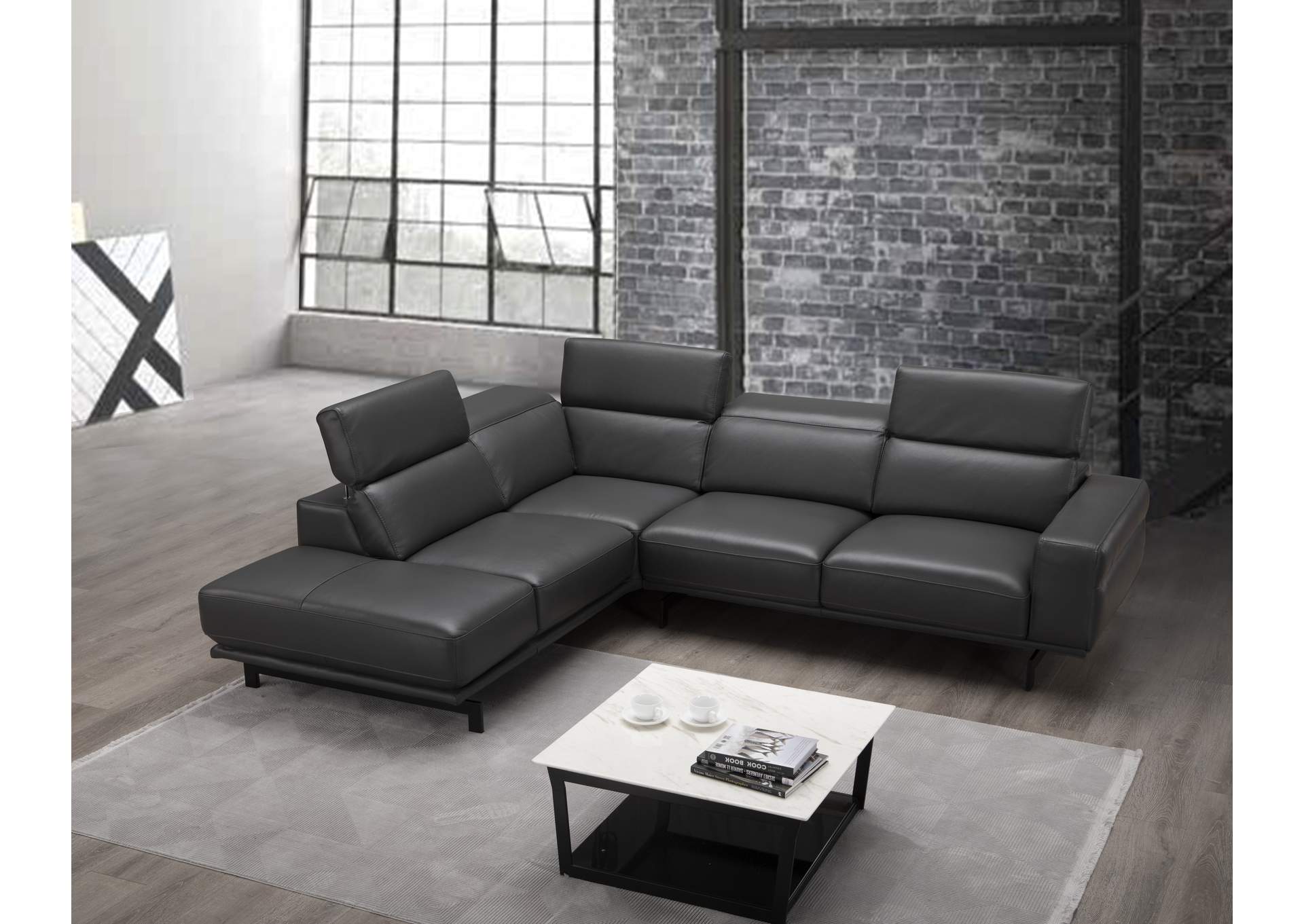 Davenport Slate Grey Sectional In Left Facing,J&M Furniture