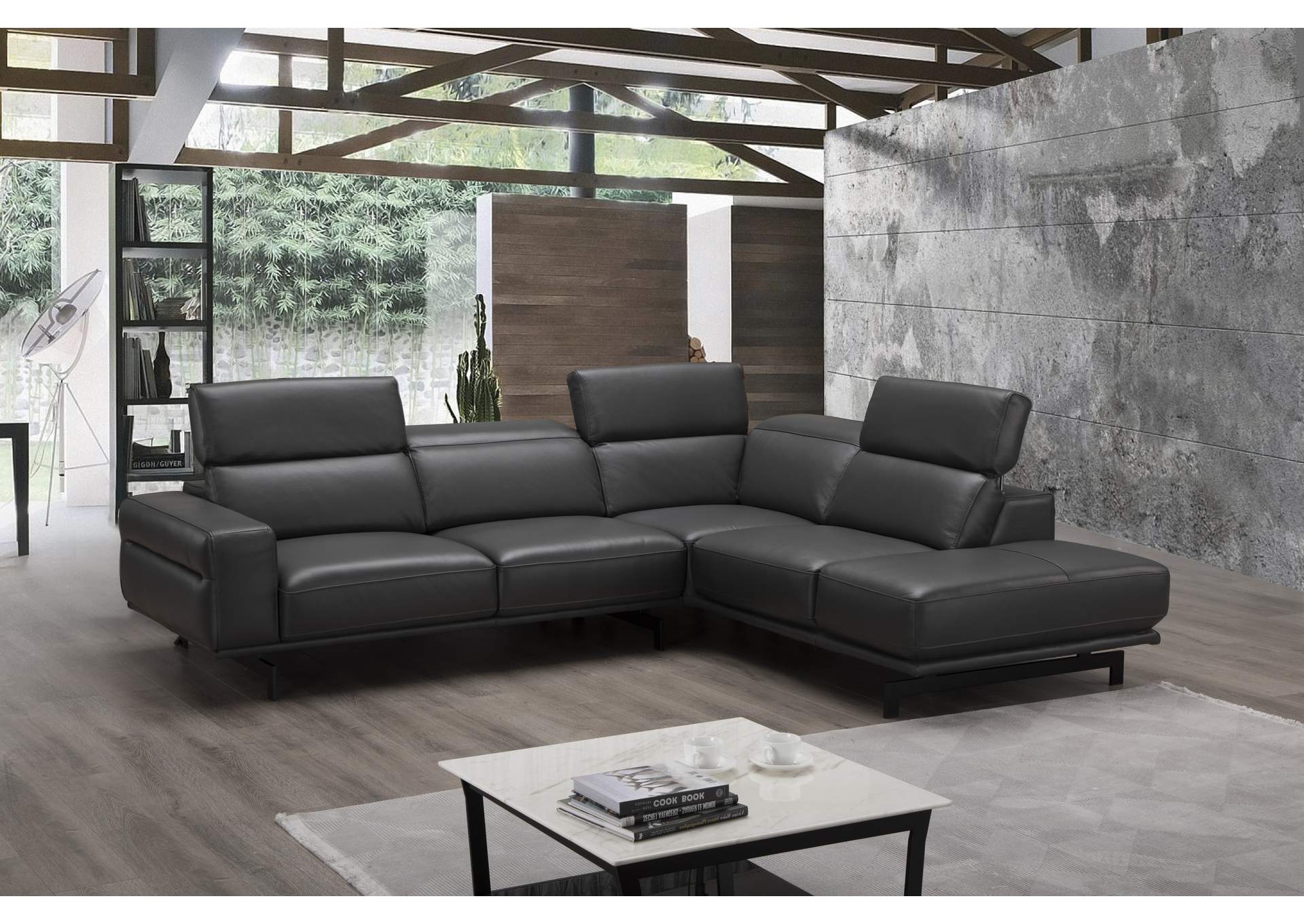 Davenport Slate Grey Sectional In Right Facing,J&M Furniture