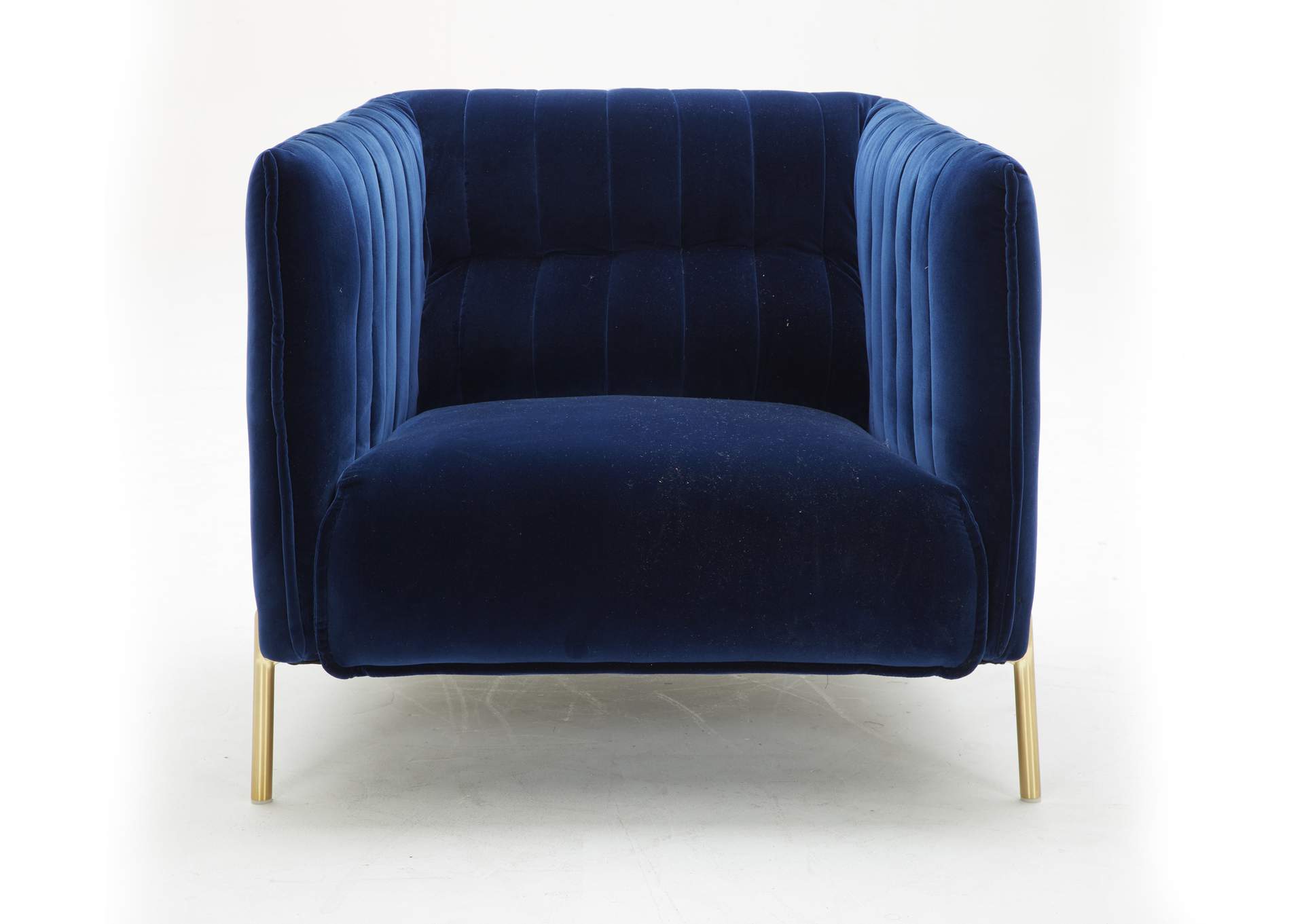 Deco Chair In Blue Fabric,J&M Furniture