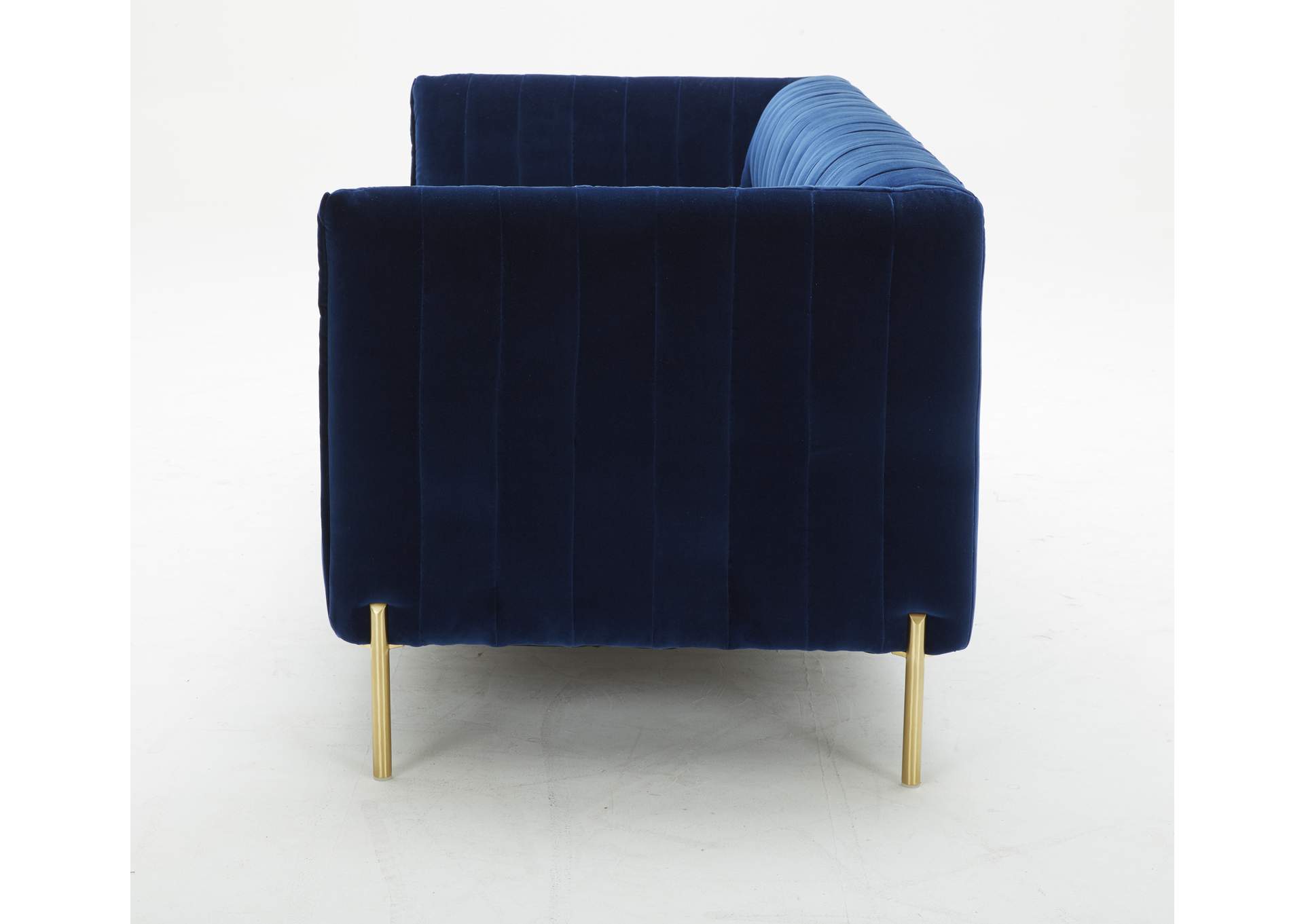 Deco Loveseat Seat In Blue Fabric,J&M Furniture