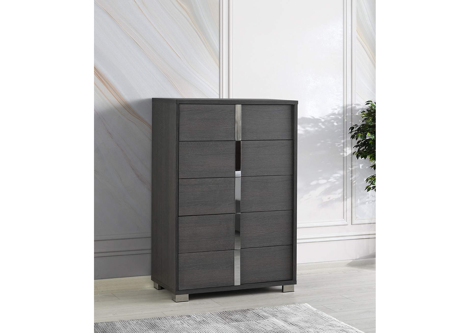 Giulia Chest In Matte Gray,J&M Furniture