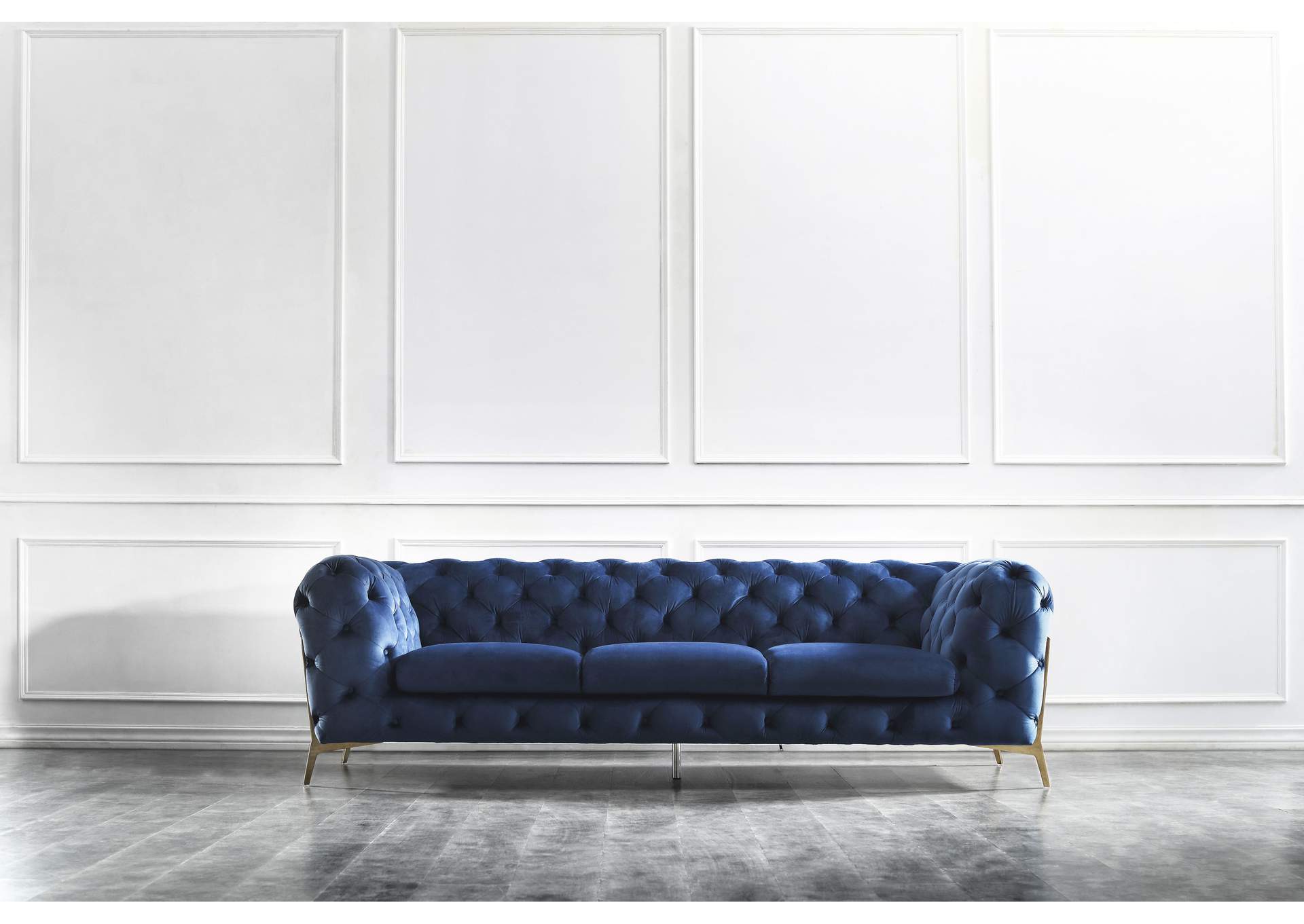 Handbook shampoo Labor Glamour Sofa in Blue Best Buy Furniture and Mattress