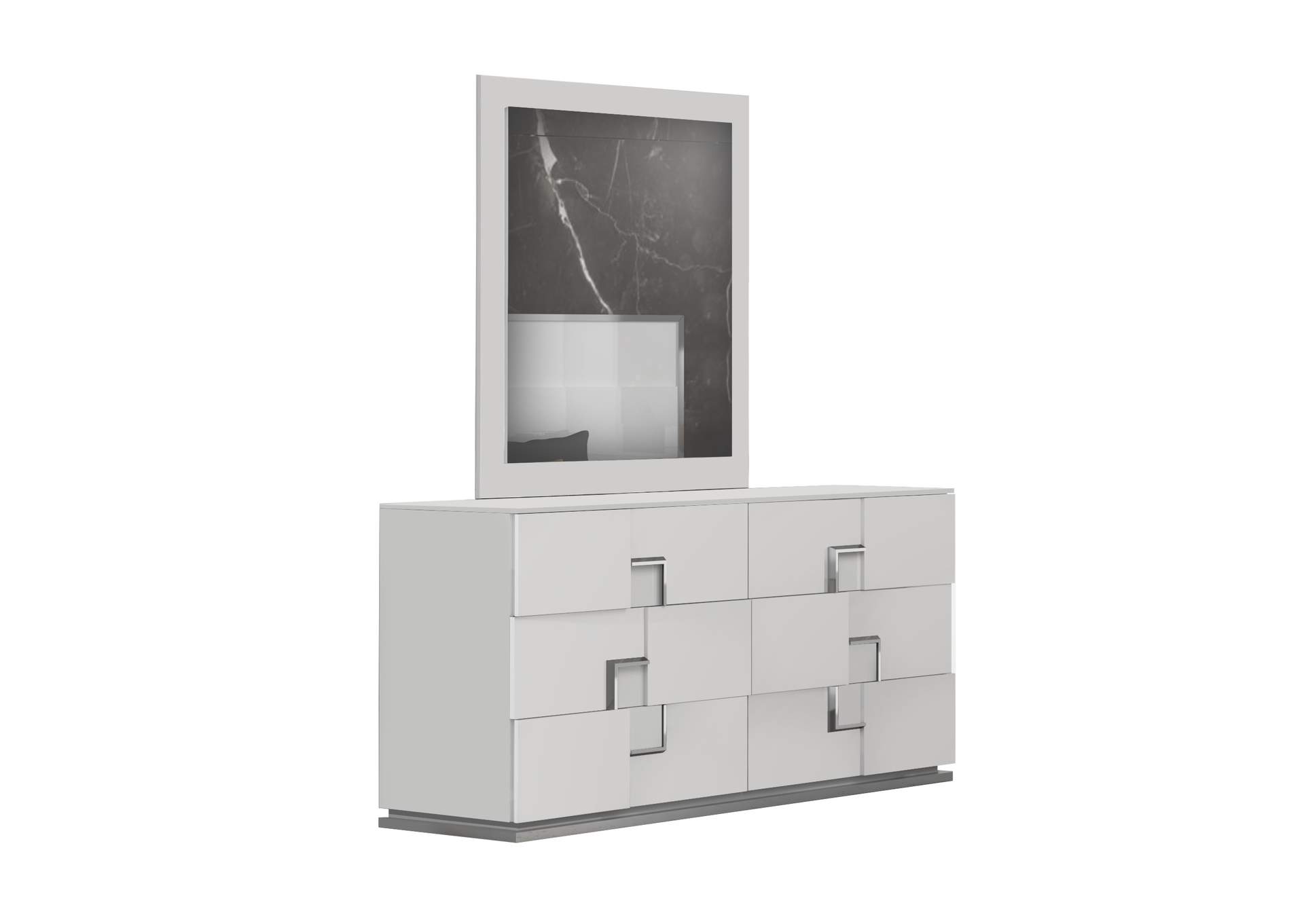 Infinity Premium Dresser In Bianco Lucido,J&M Furniture