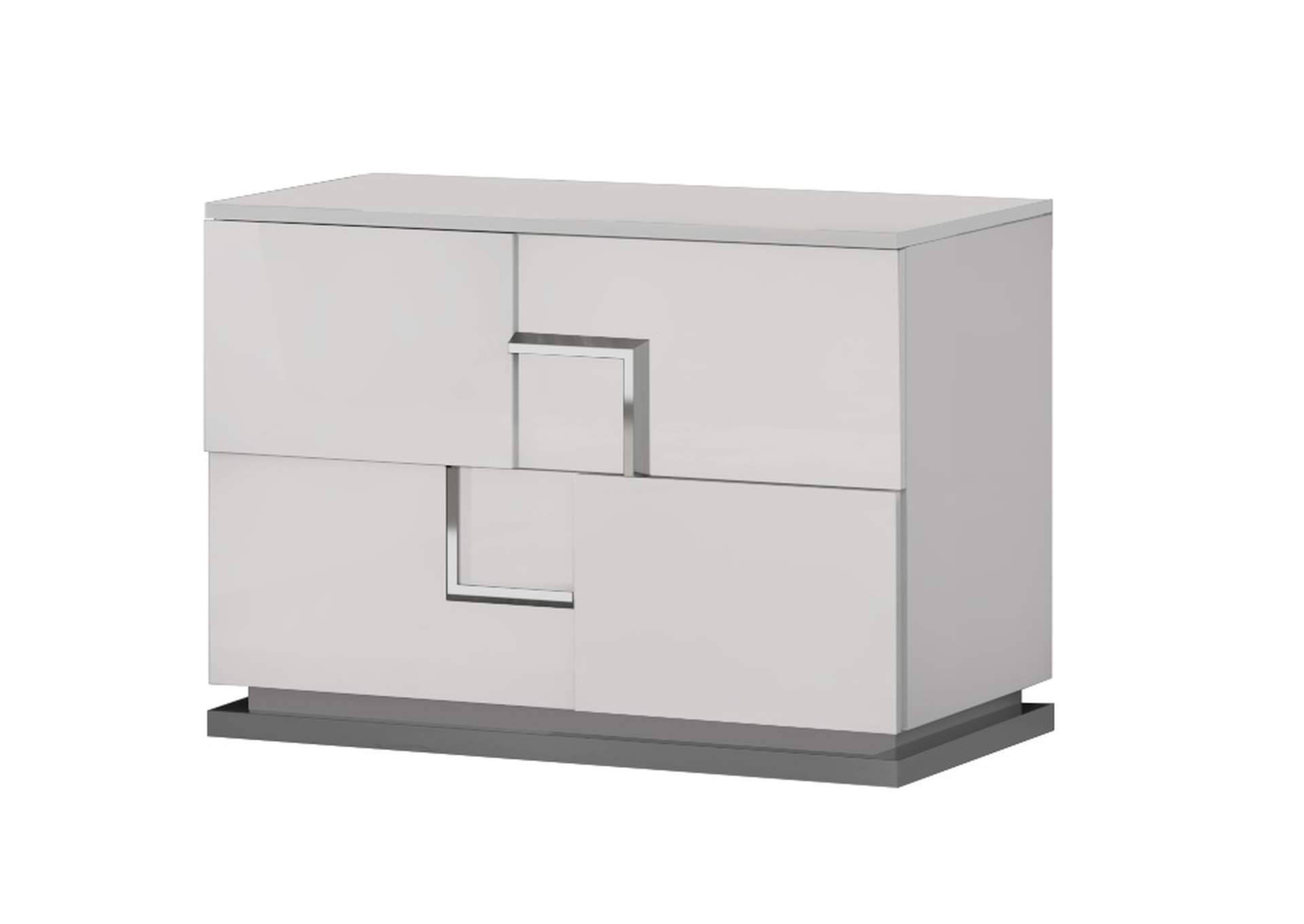 Infinity Premium  Nightstand In Bianco Lucido,J&M Furniture