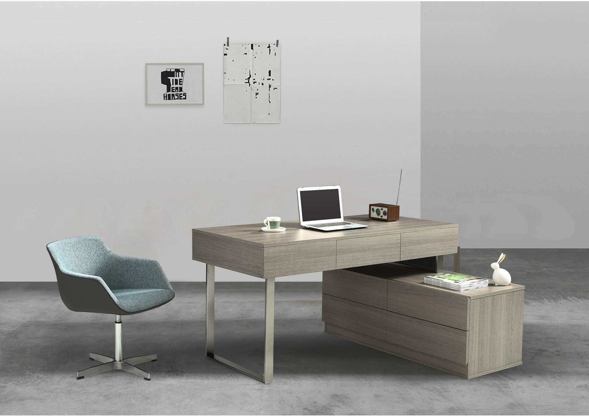 Lp Kd12 Office Desk In Grey,J&M Furniture