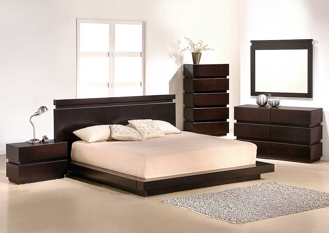 Knotch Queen Bed, Dresser & Mirror,J&M Furniture