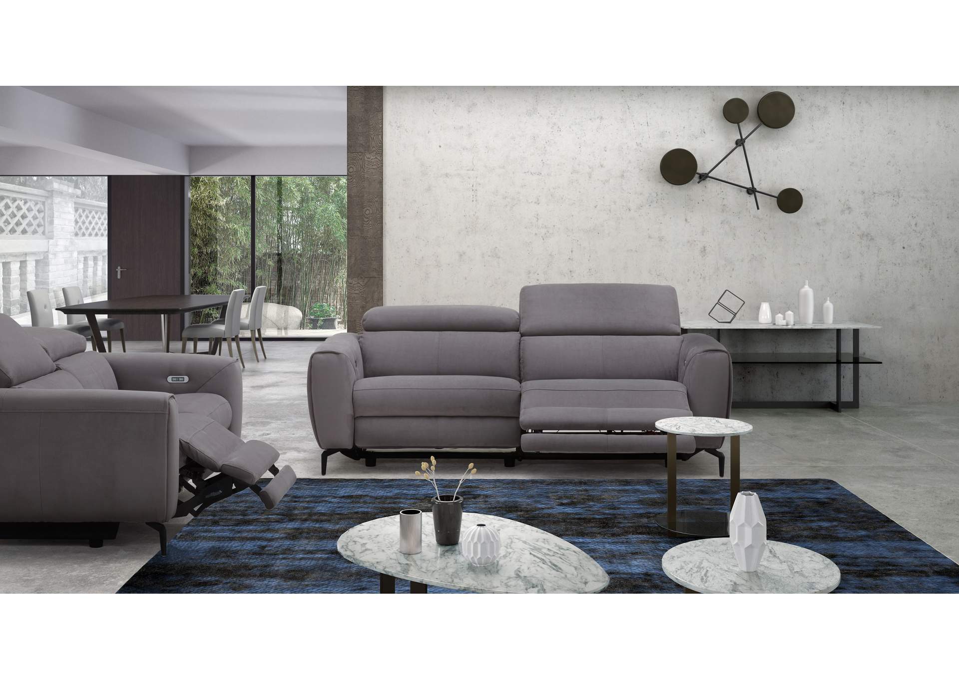 Lorenzo Grey Fabric Sofa,J&M Furniture