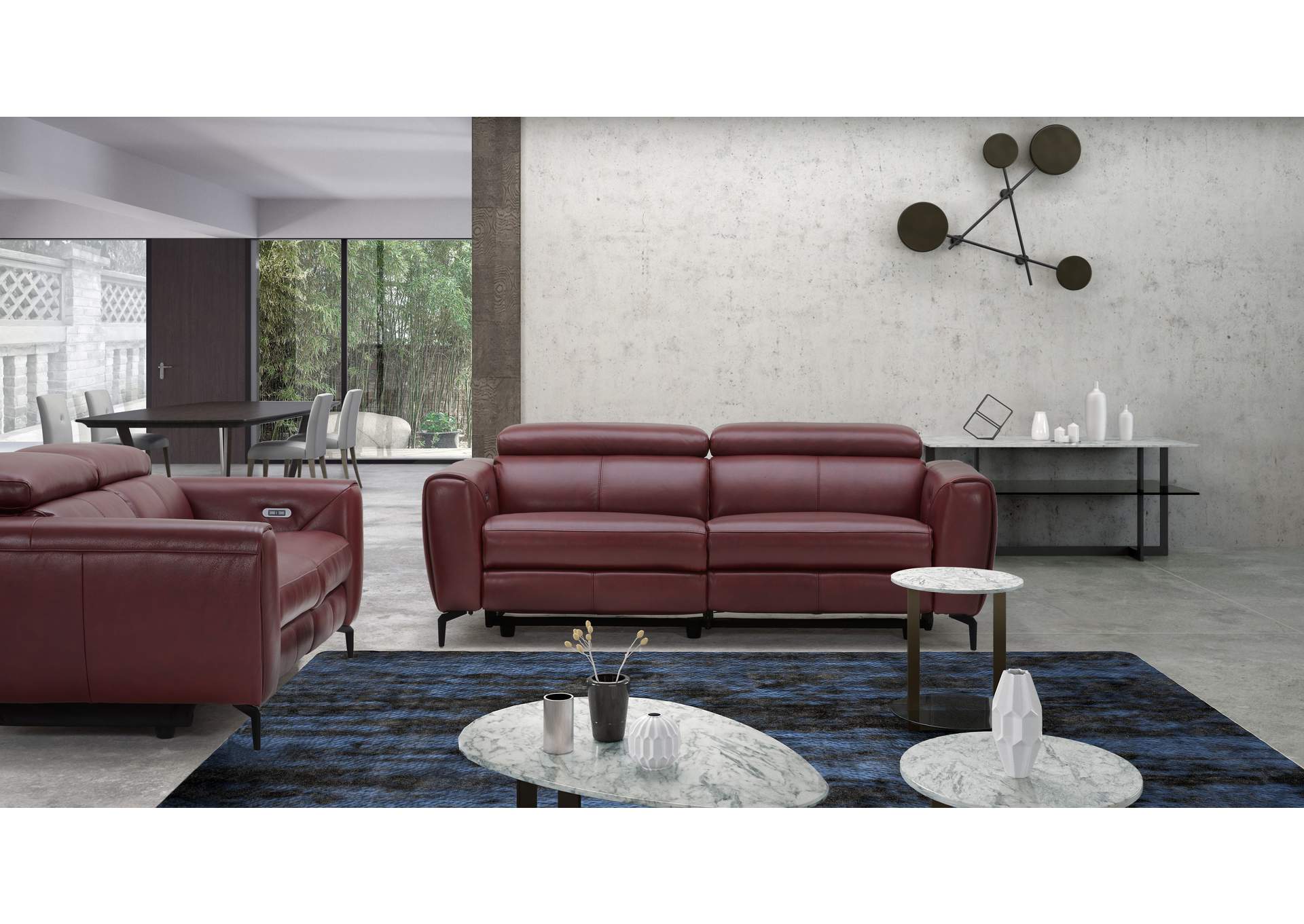 Lorenzo Merlot Sofa,J&M Furniture