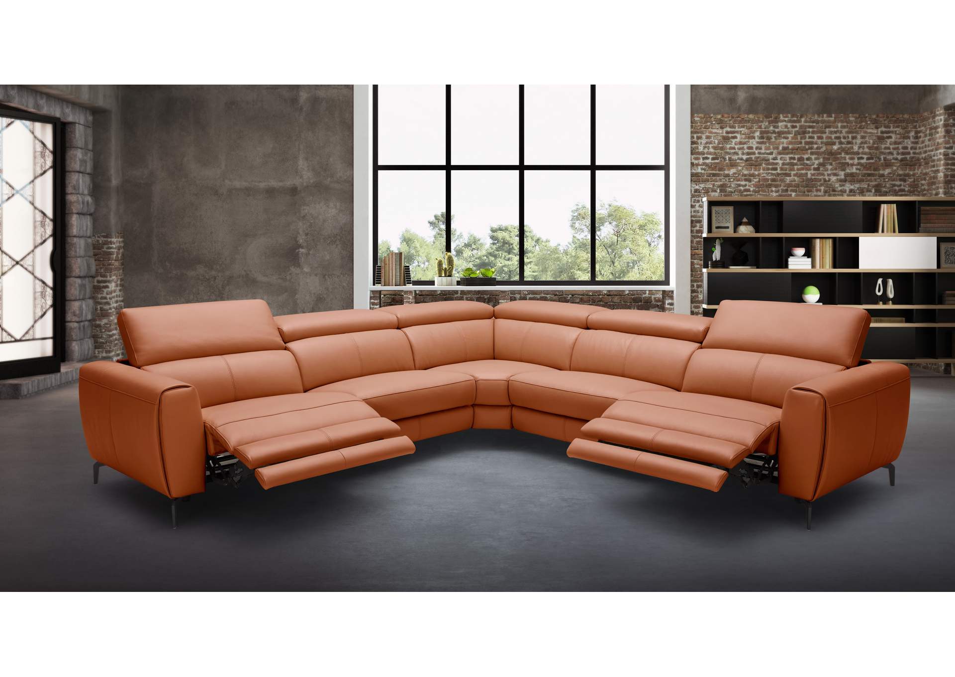 Lorenzo Sectional In Rust,J&M Furniture