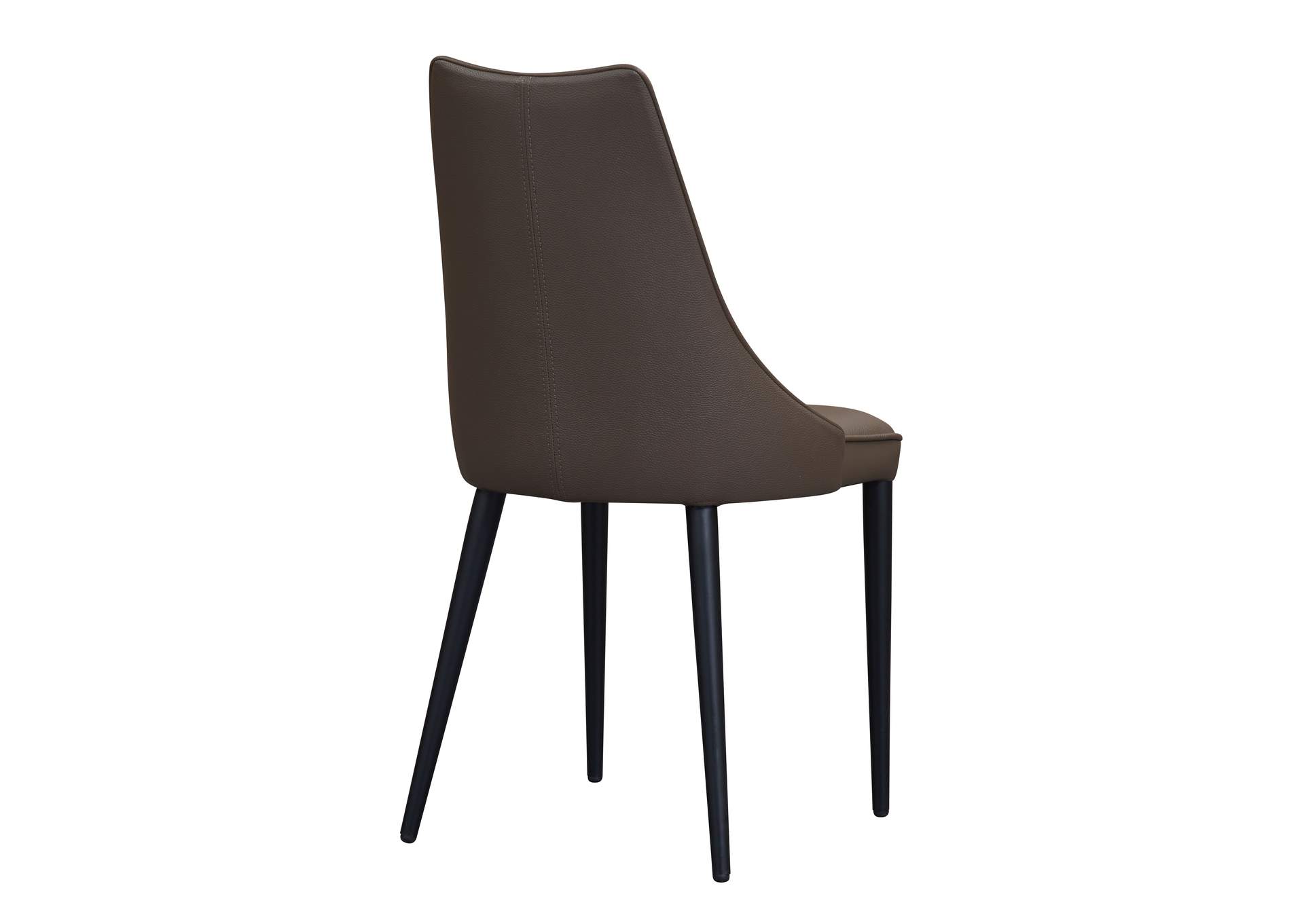 Milano Leather Dining Chair In Chocolate,J&M Furniture