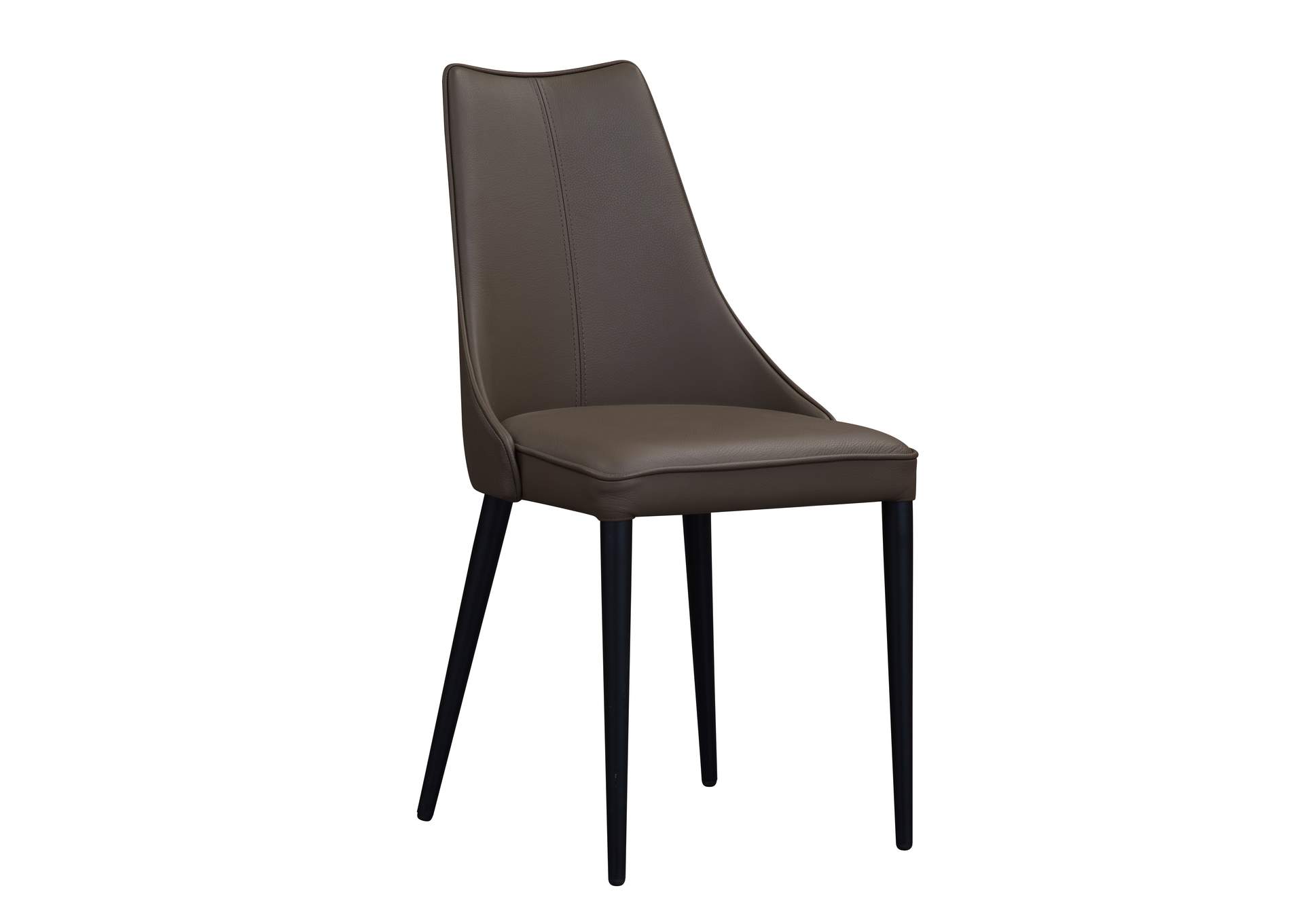 Milano Leather Dining Chair In Chocolate,J&M Furniture