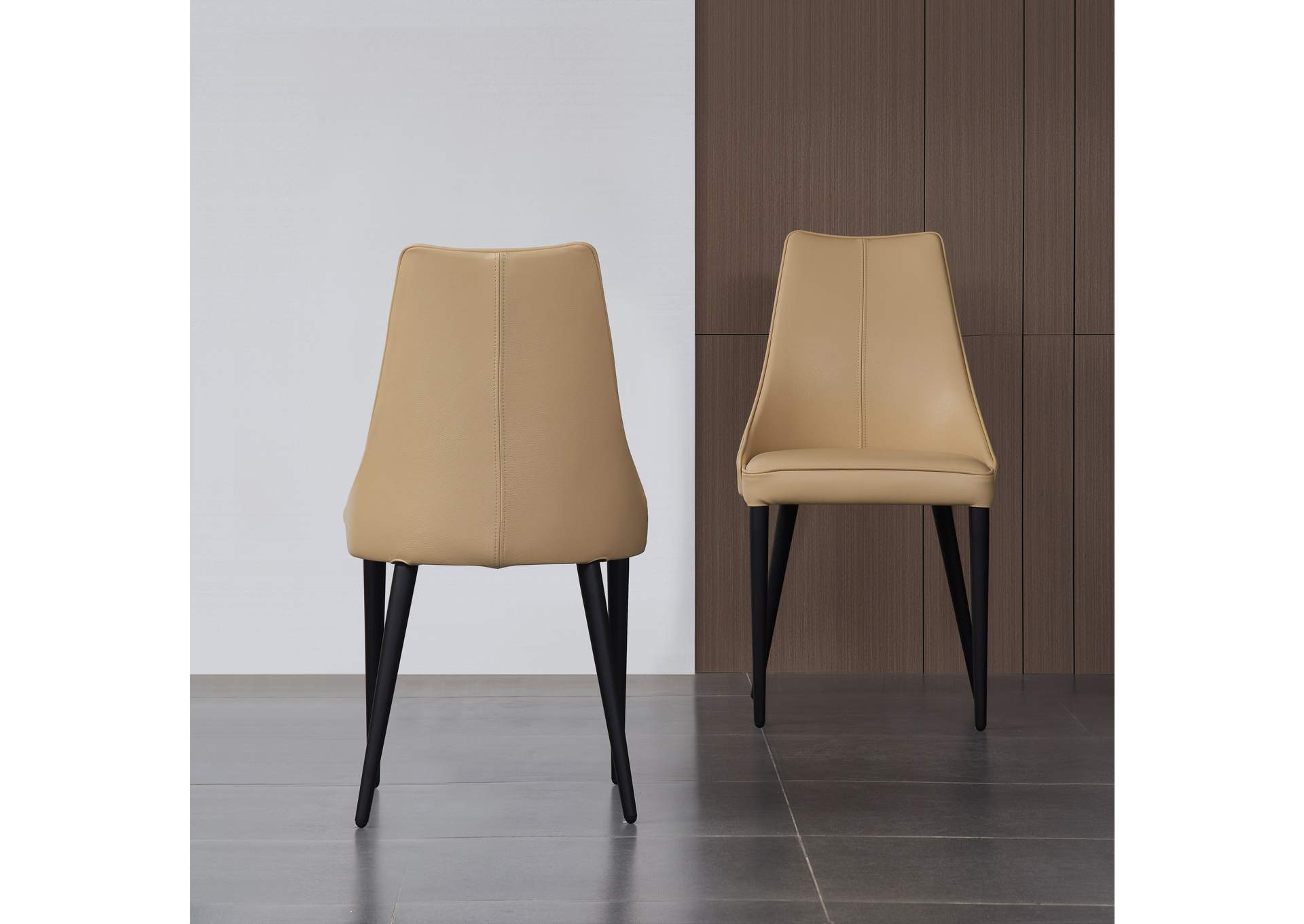 Milano Leather Dining Chair In Tan,J&M Furniture