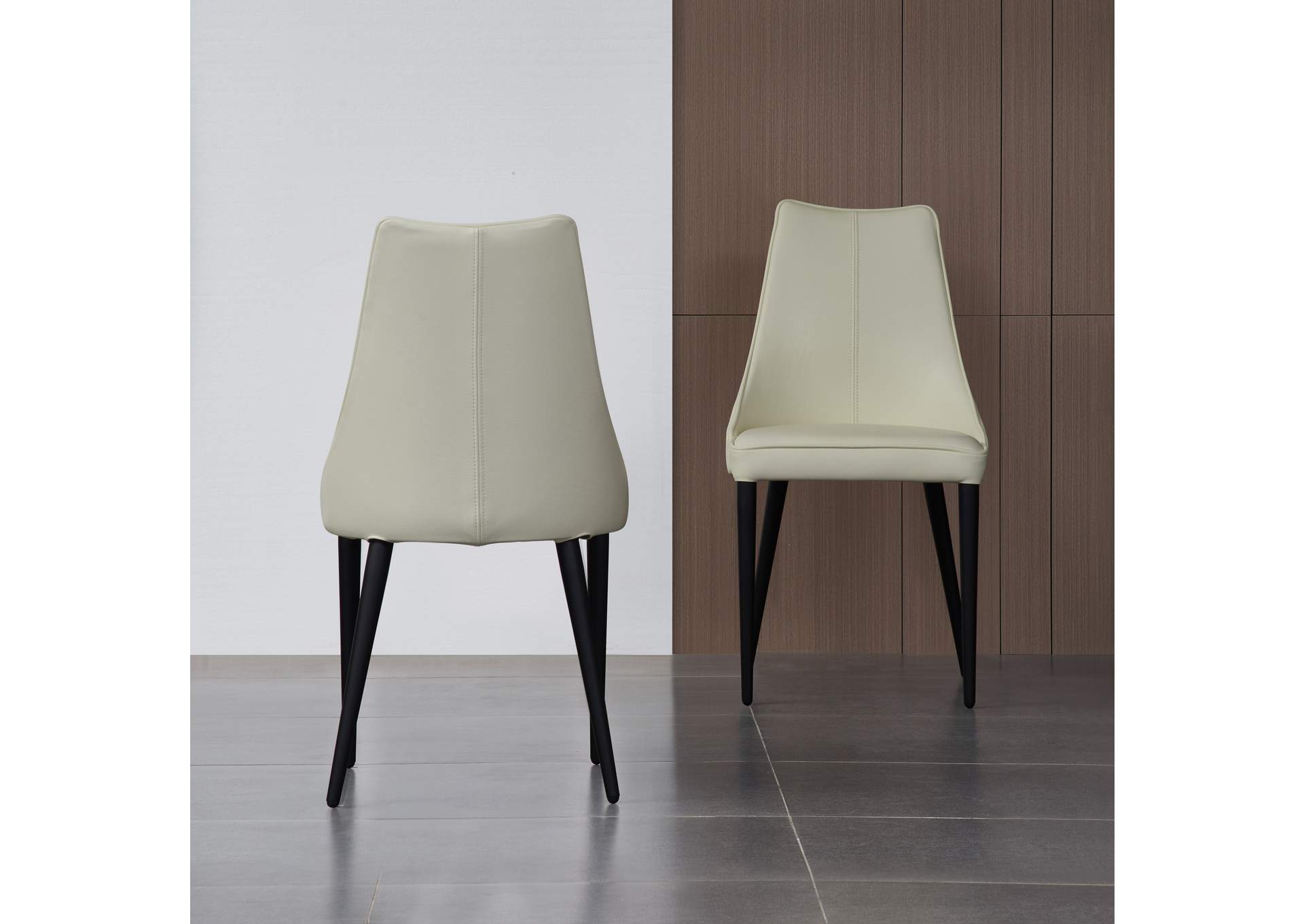 Milano Leather Dining Chair In White,J&M Furniture