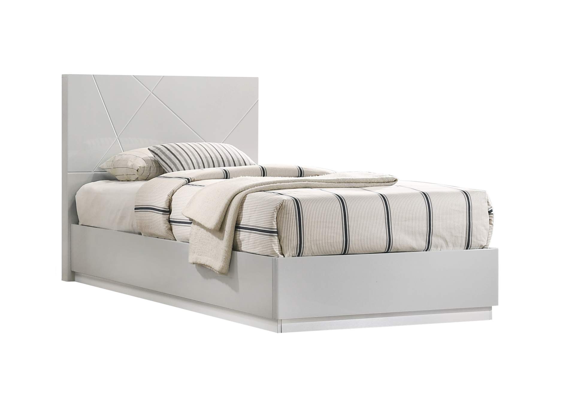 Naples Grey Twin Bed,J&M Furniture