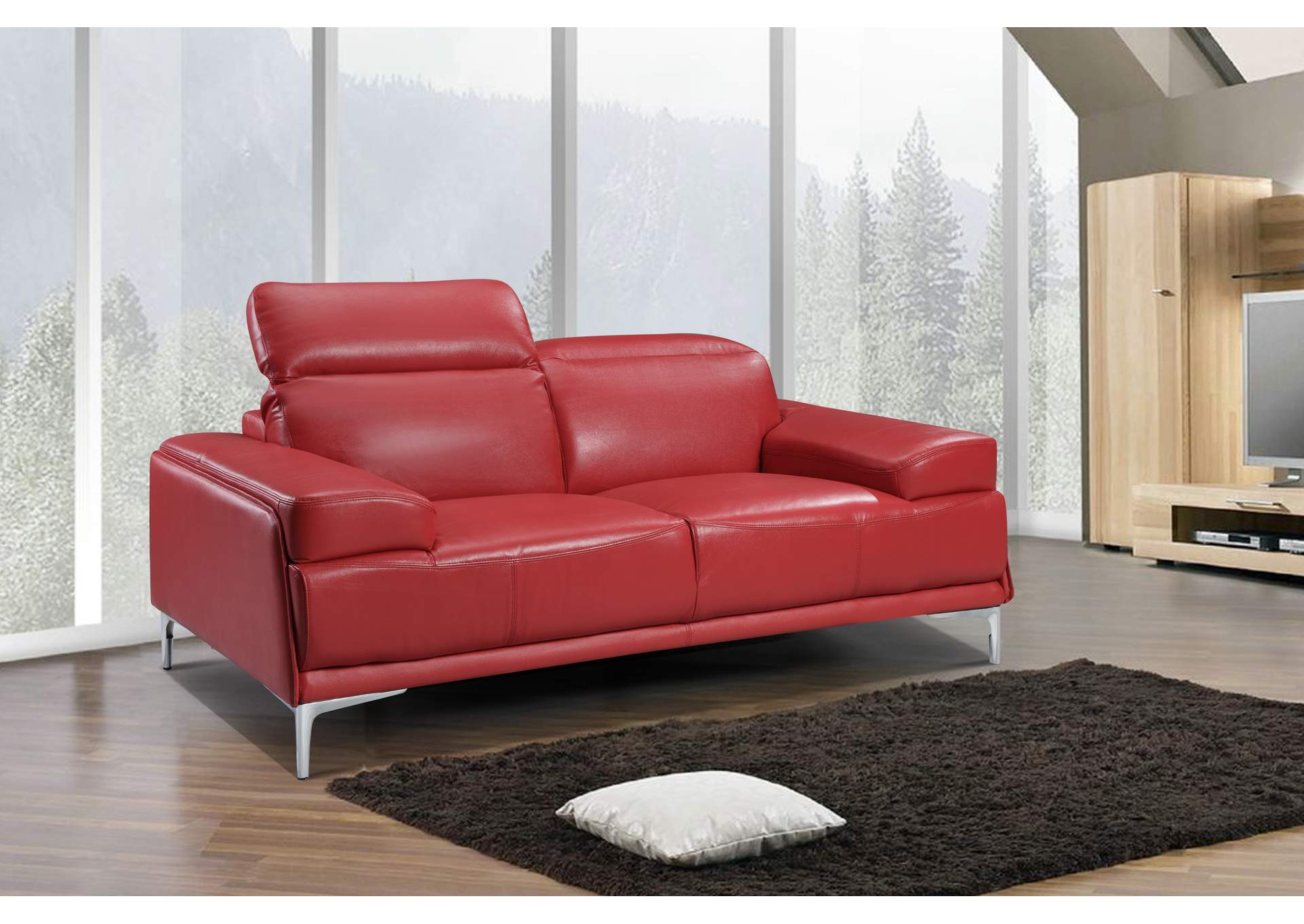 Nicolo Loveseat Seat In Red,J&M Furniture