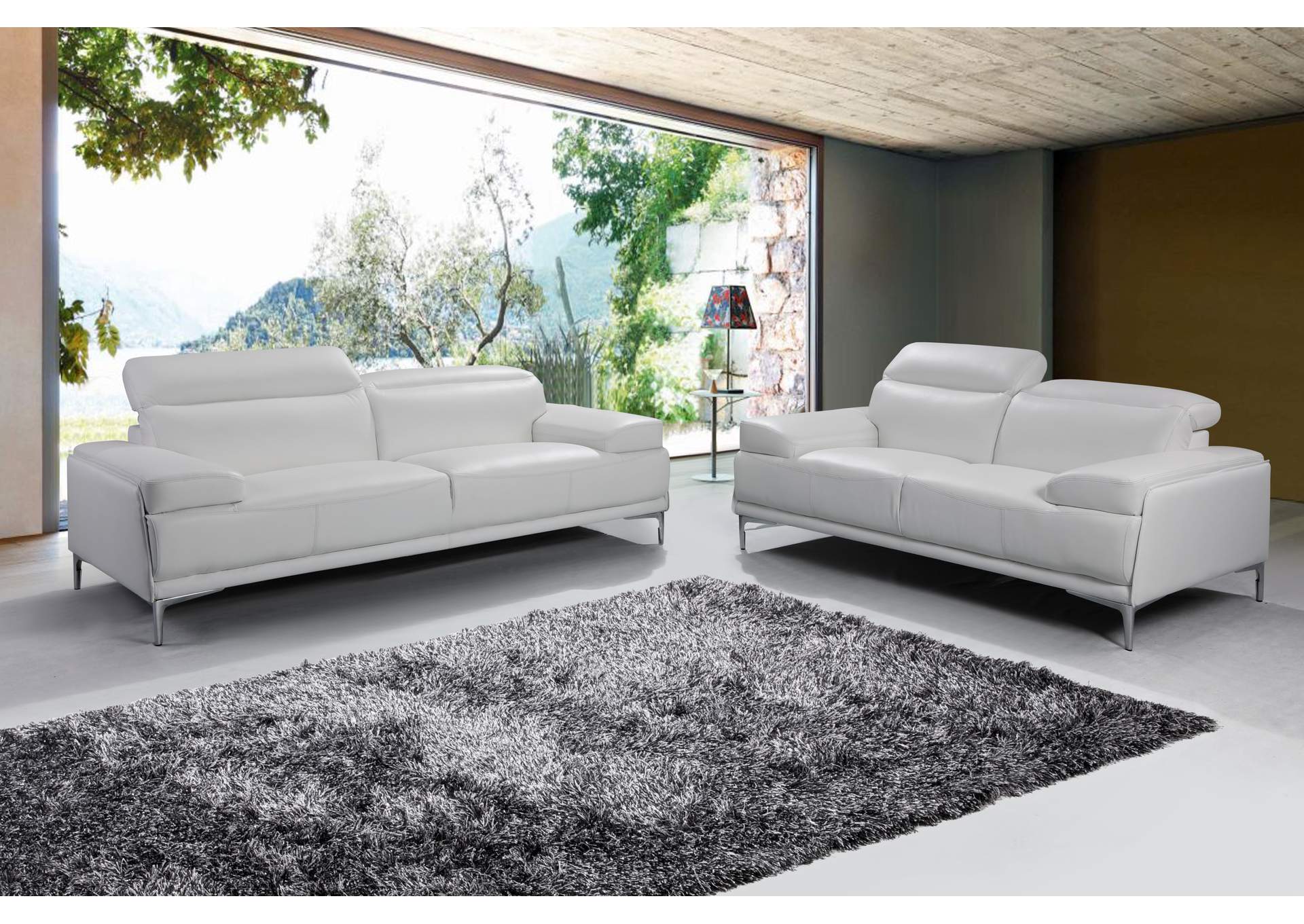 Nicolo Loveseat Seat In White,J&M Furniture