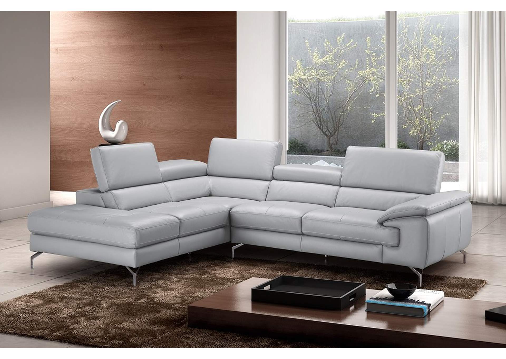 Olivia Premium Leather Sectional In, Leather Sectional Left Chaise