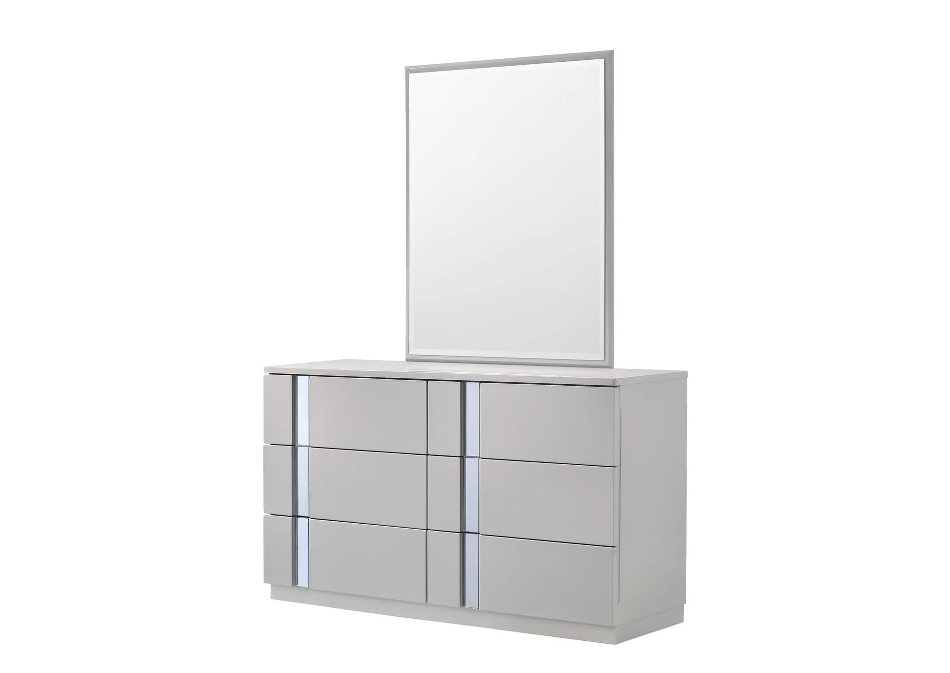 Palermo Grey Dresser and Mirror,J&M Furniture