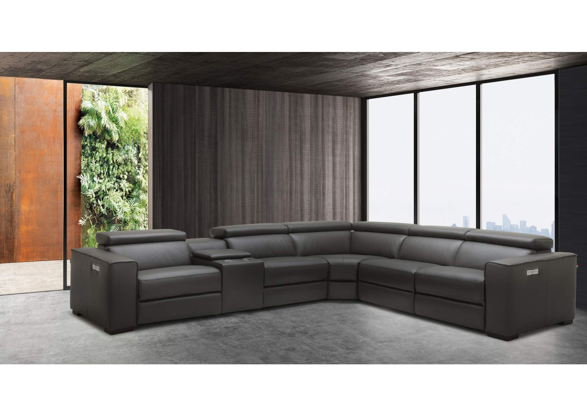 Picasso Motion Sectional In Dark Grey,J&M Furniture