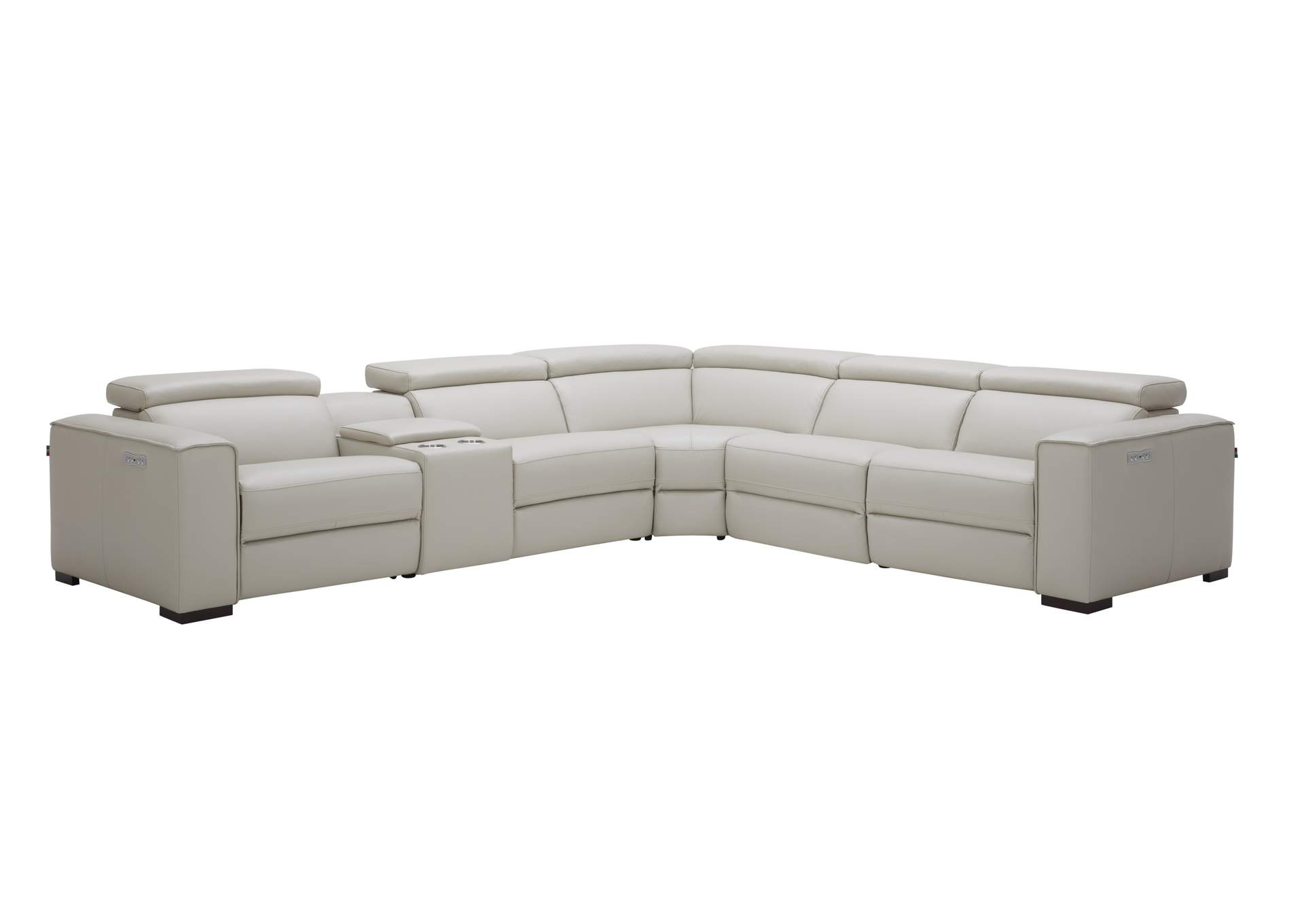Picasso Motion Sectional In Silver Grey,J&M Furniture