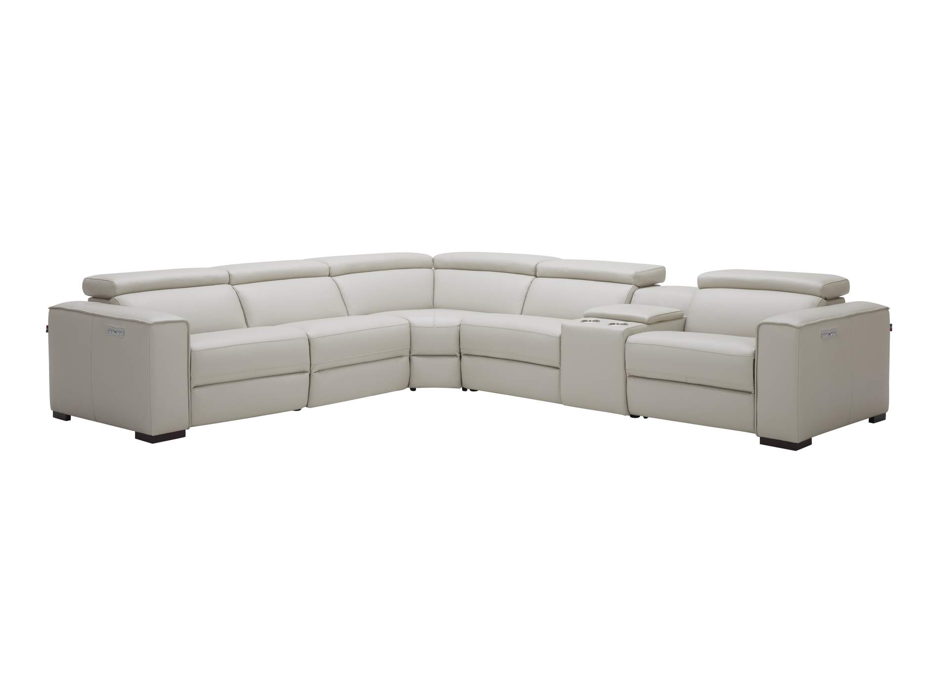 Picasso Motion Sectional In Silver Grey,J&M Furniture