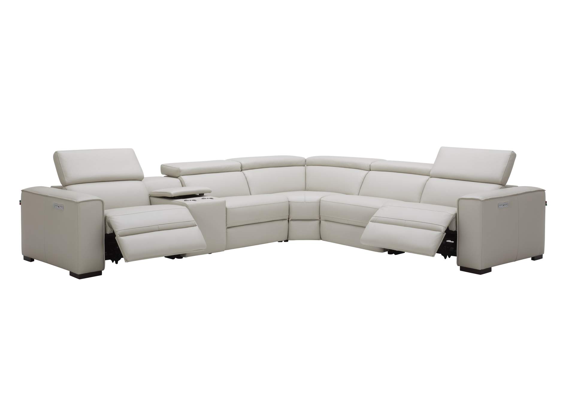 Picasso Motion Sectional In Silver Grey,J&M Furniture