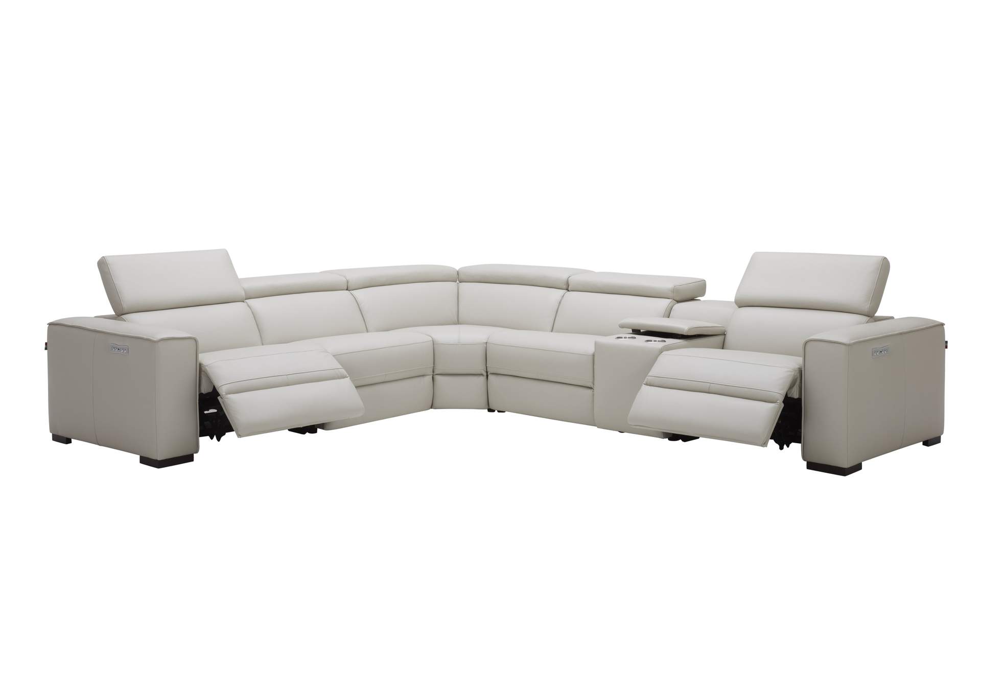 Picasso Motion Sectional In Silver Grey,J&M Furniture