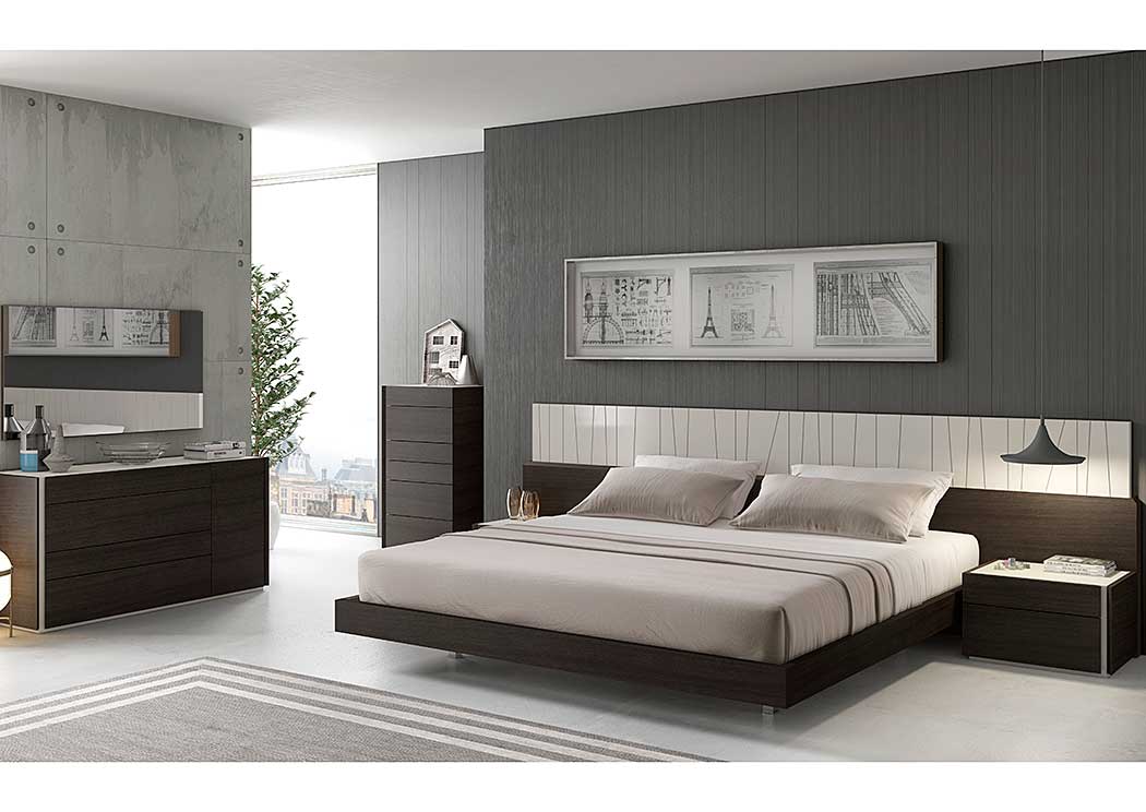 Porto Queen Bed, Dresser & Mirror,J&M Furniture