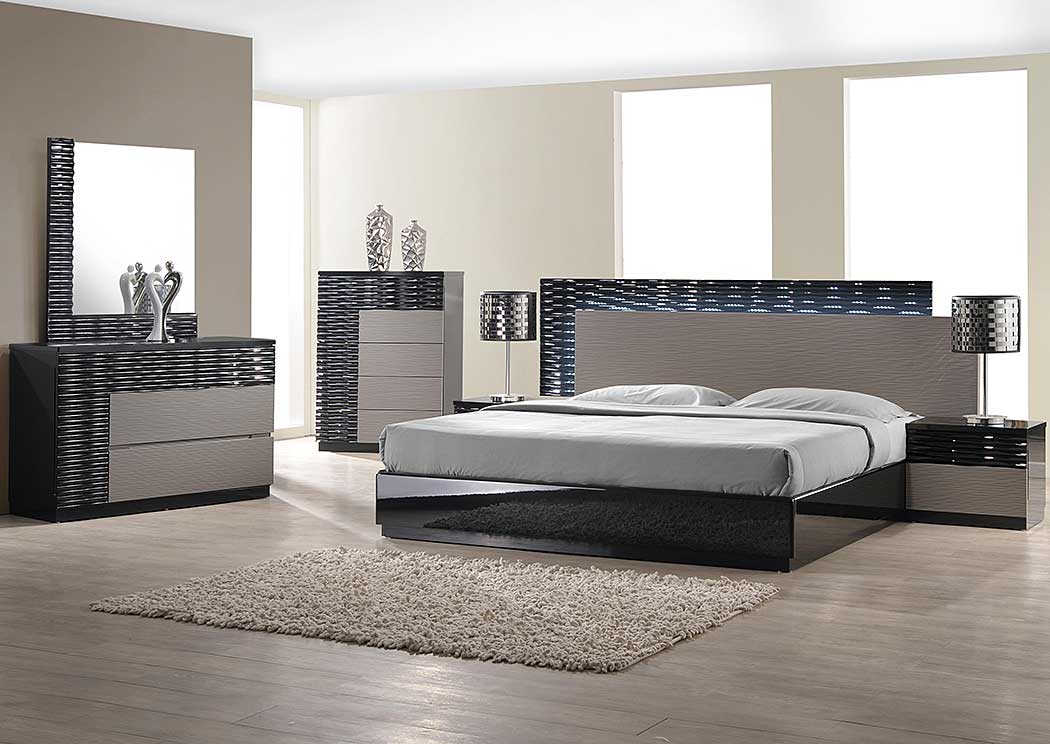 Roma Queen Bed, Dresser & Mirror,J&M Furniture