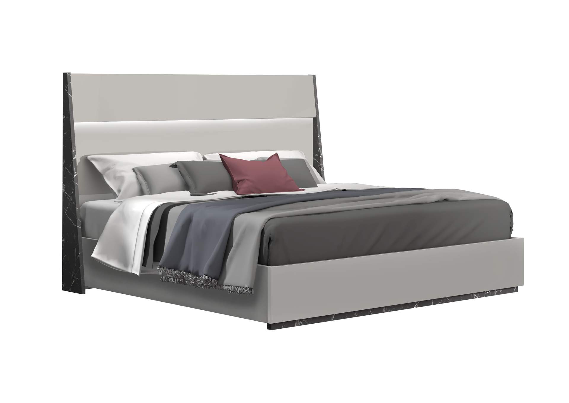 Stoneage Premium King Bed In Lights Grigio,J&M Furniture