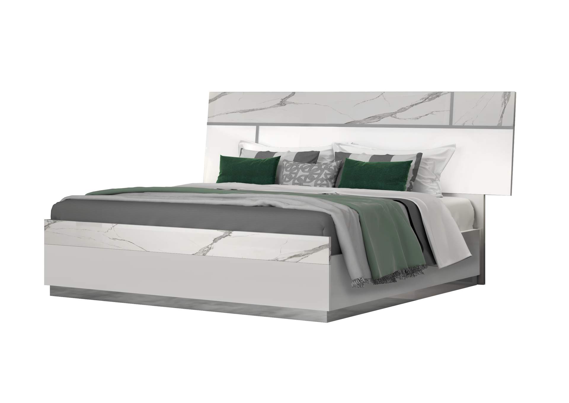 Sunset Premium King Bed In Bianco Luc+Stat,J&M Furniture