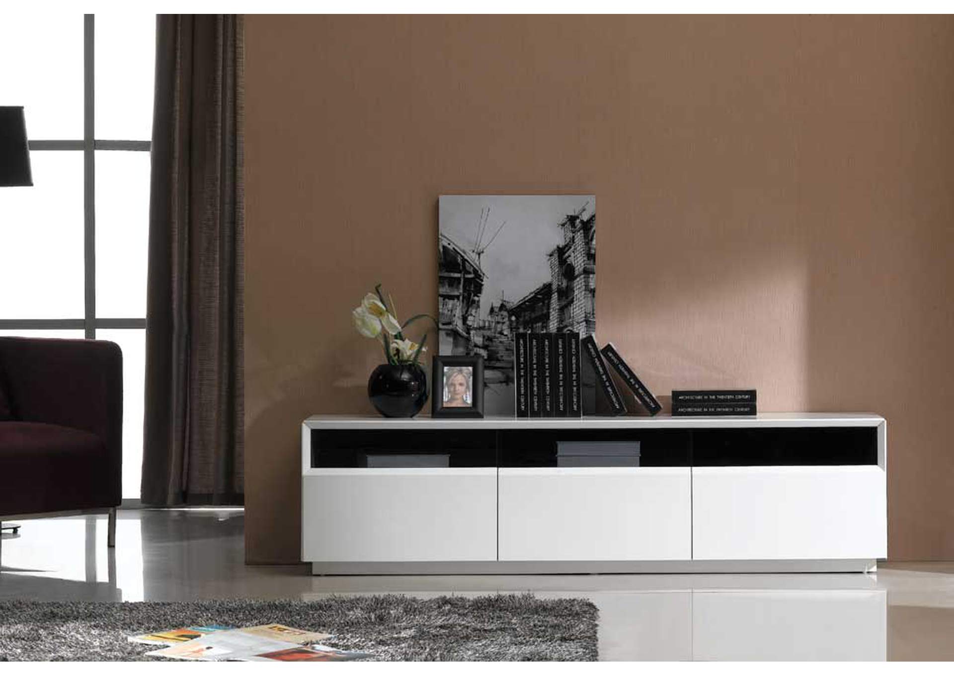 TV Stand 023 in White High Gloss,J&M Furniture