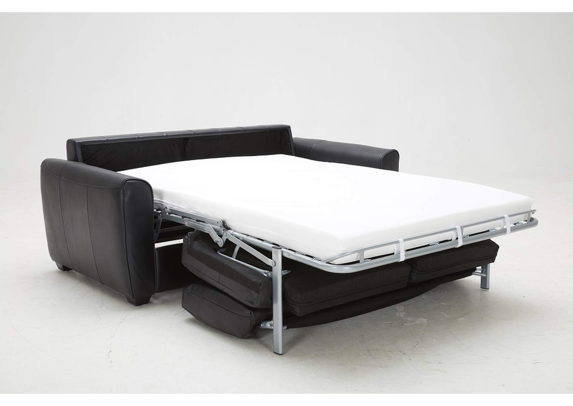 Ventura Sofa Bed In Black Leather,J&M Furniture