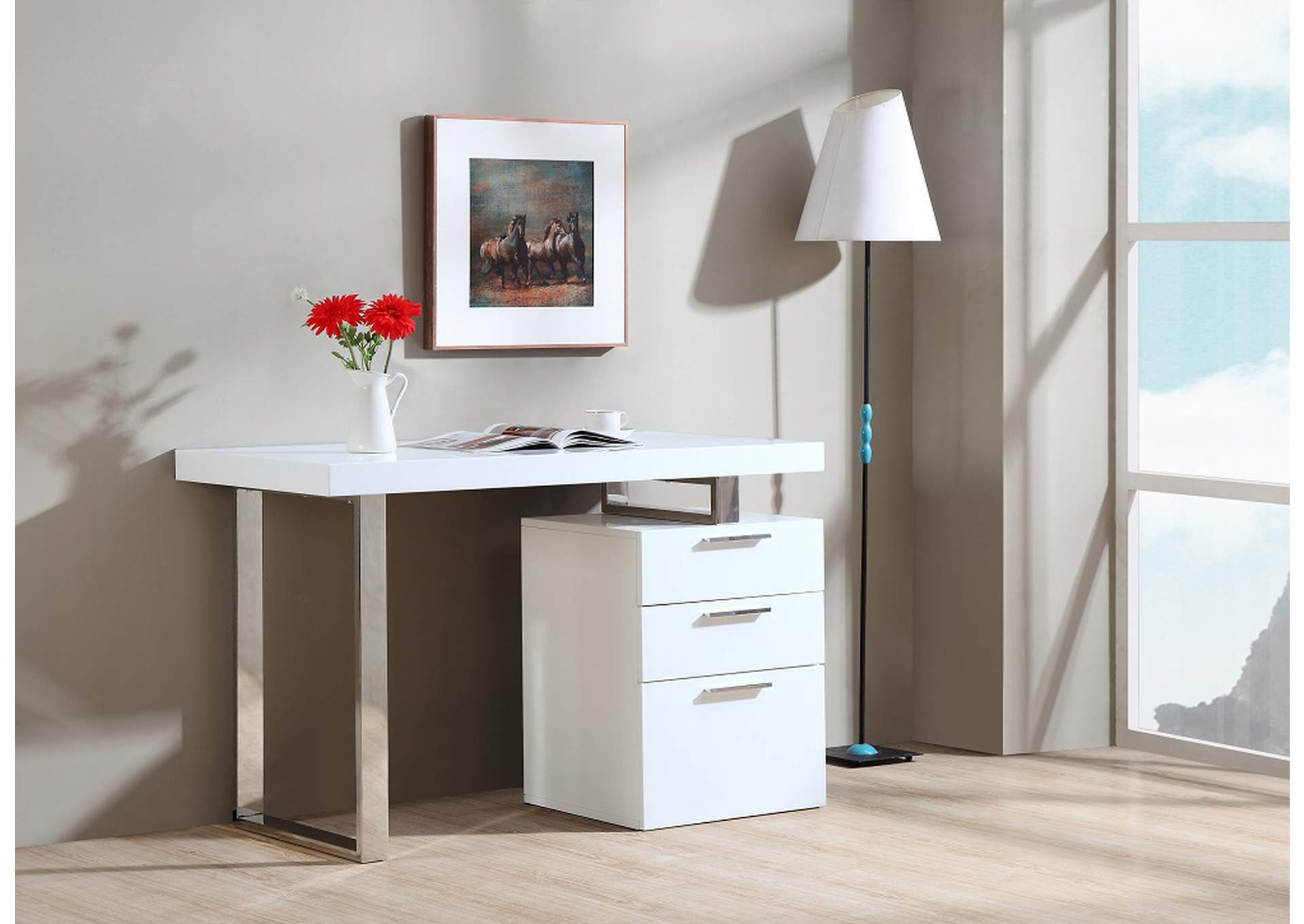 Vienna Desk In White,J&M Furniture