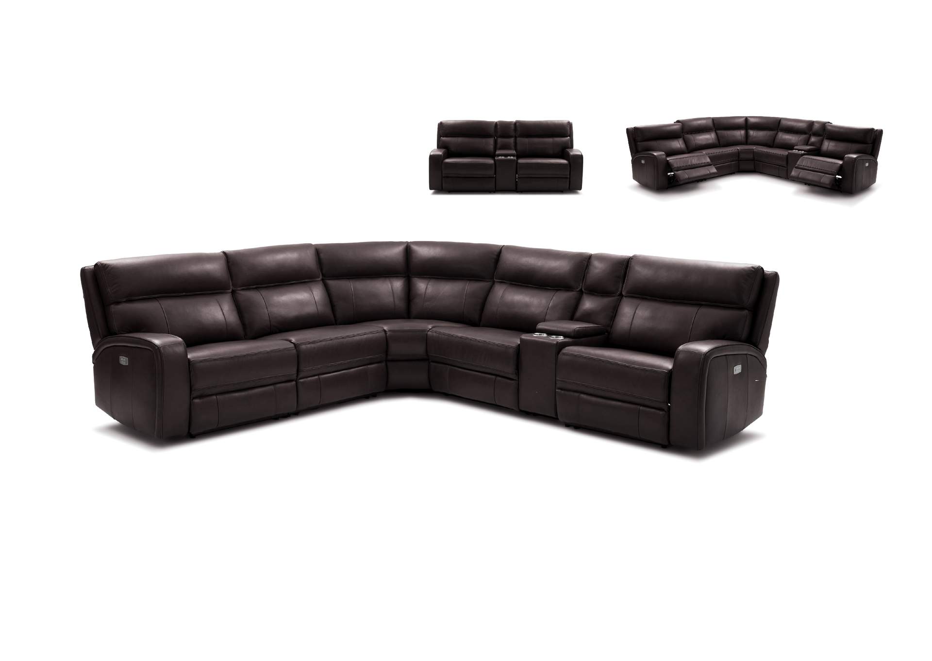 Cozy Motion Sectional In Chocolate,J&M Furniture