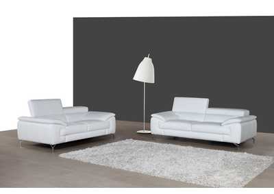 A973 Italian Leather Sofa in White