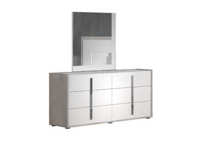 Ada Premium Dresser In Cemento - Bianco Opac